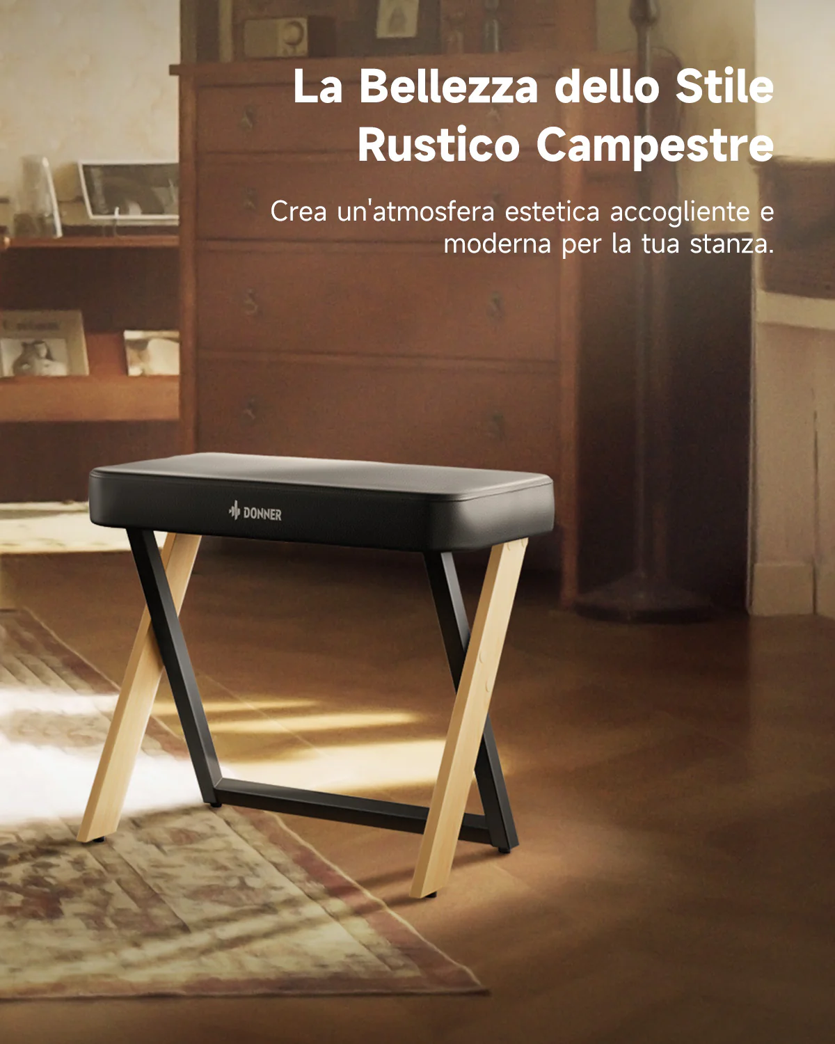 Donner DKB-300 Panca per pianoforte elegante - Image 4