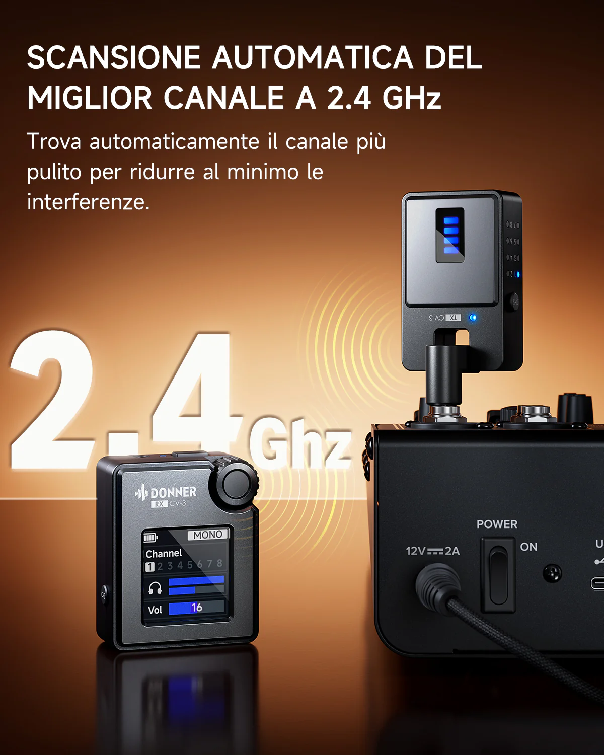 DONNER CV-3 Sistema di monitoraggio in-ear wireless - Image 4