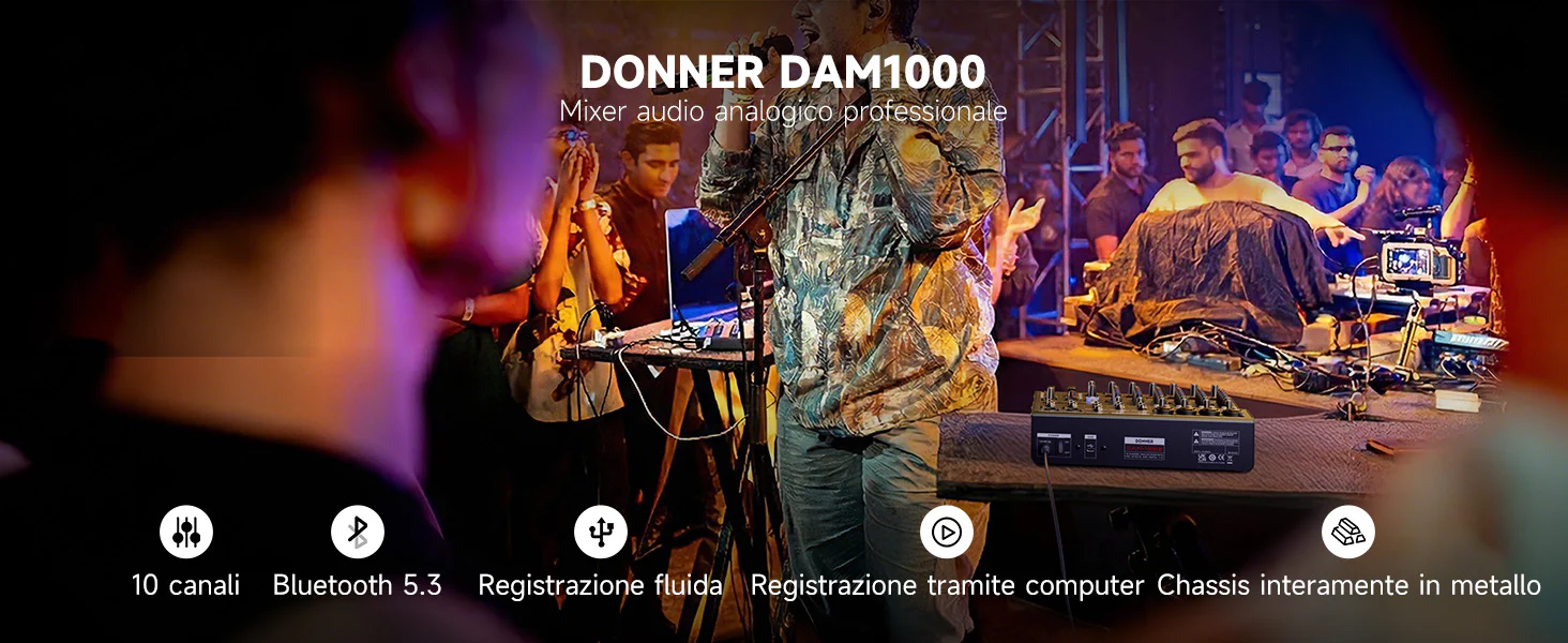 DONNER DAM1000 Mixer Audio - Image 13