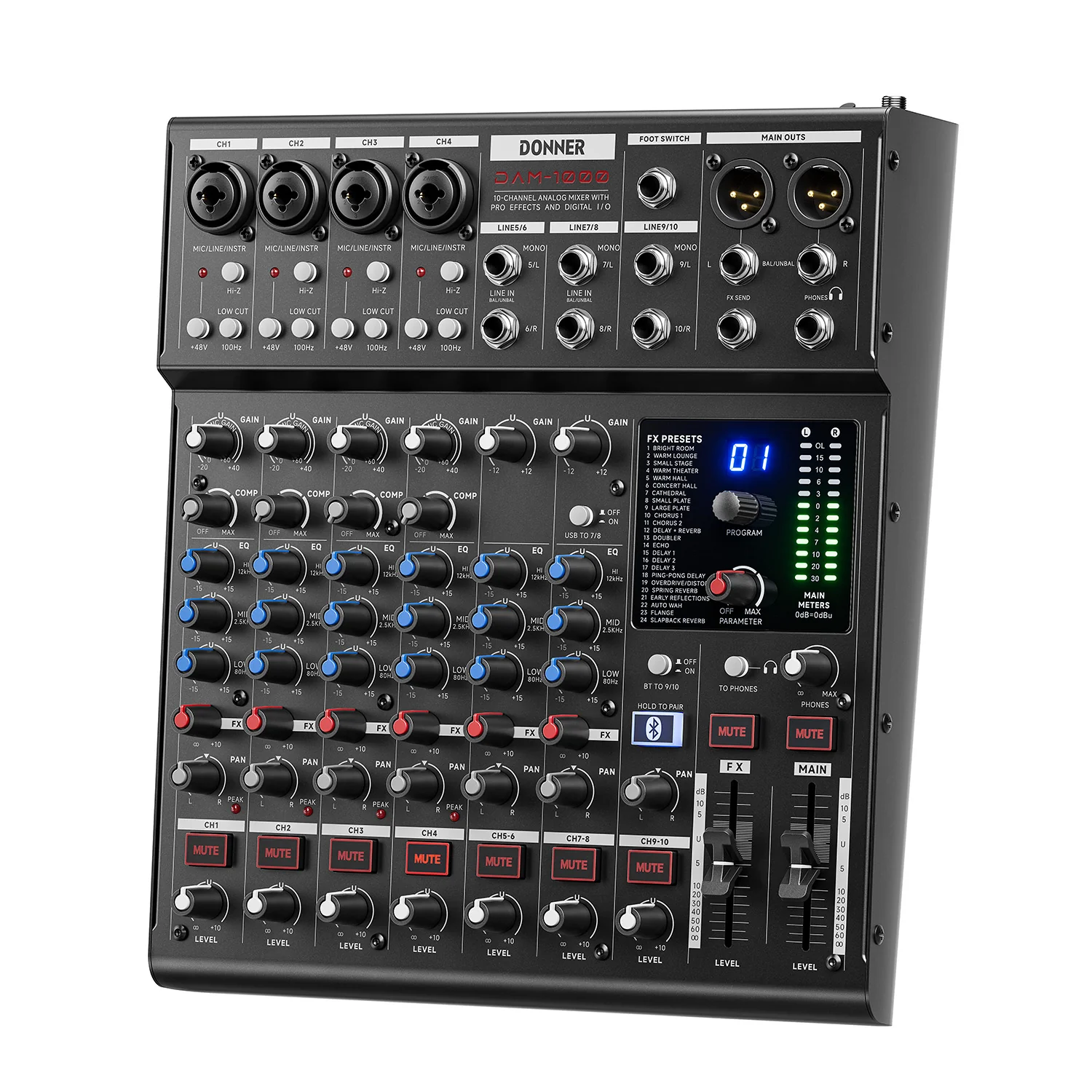 DONNER DAM1000 Mixer Audio - Image 4