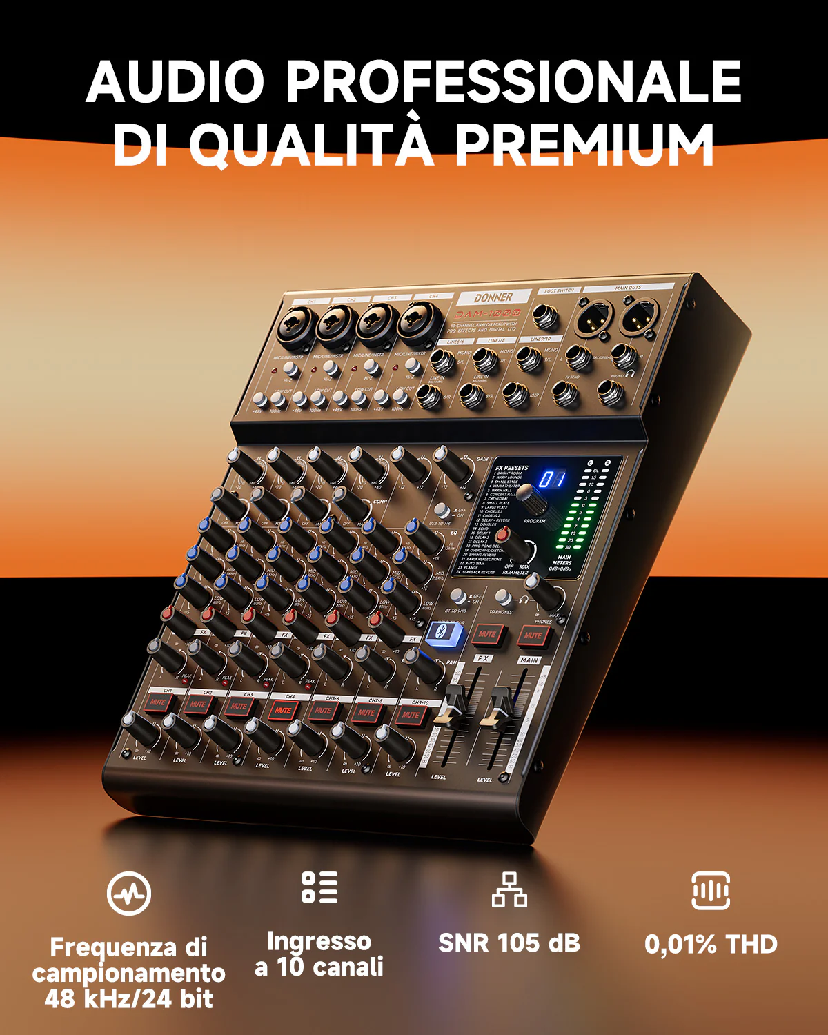 DONNER DAM1000 Mixer Audio - Image 5