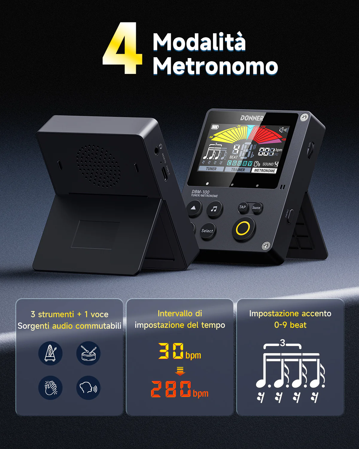 Donner DBM-100 Metronomo ricaricabile - Image 6