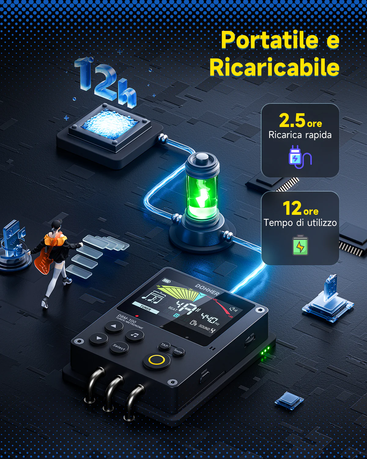 Donner DBM-100 Metronomo ricaricabile - Image 9