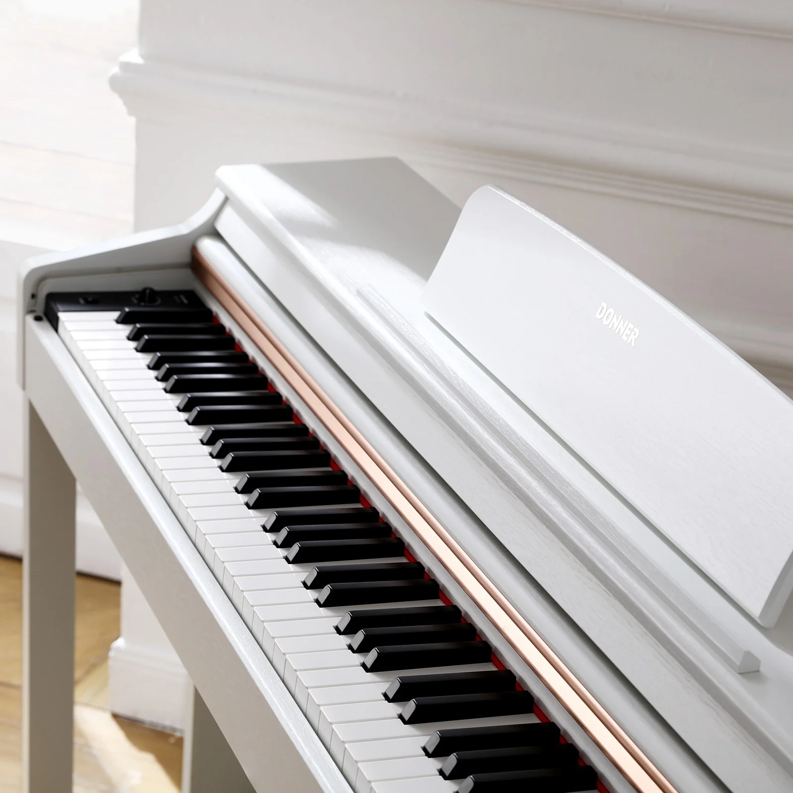 Donner DDP-100 Pianoforte digitale bianco con tastiera pesata - Image 12