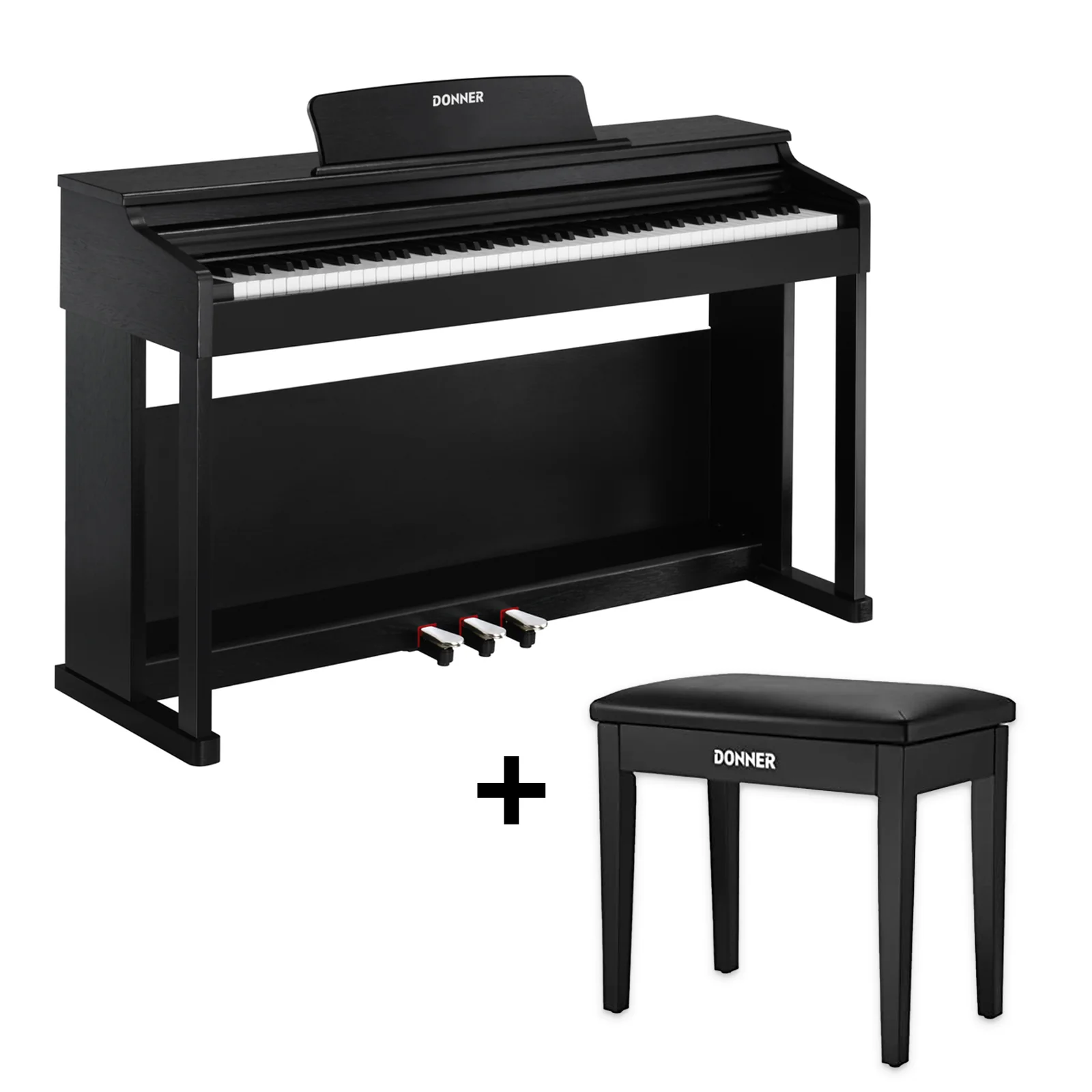 Donner DDP-100 Pianoforte digitale bianco con tastiera pesata - Image 16