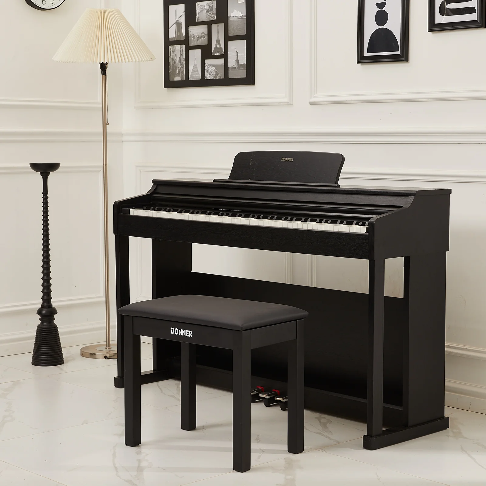 Donner DDP-100 Pianoforte digitale bianco con tastiera pesata - Image 17