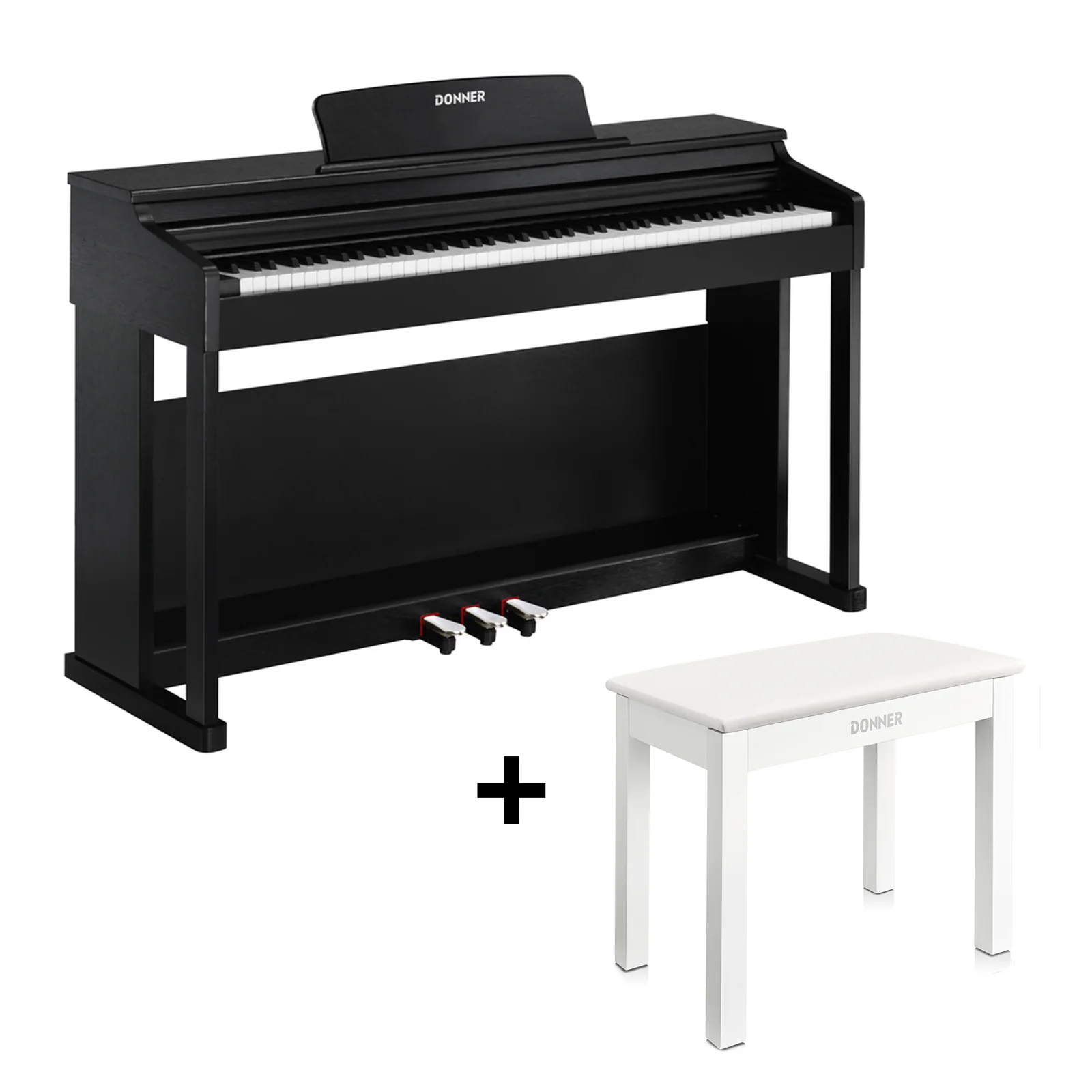 Donner DDP-100 Pianoforte digitale bianco con tastiera pesata - Image 19