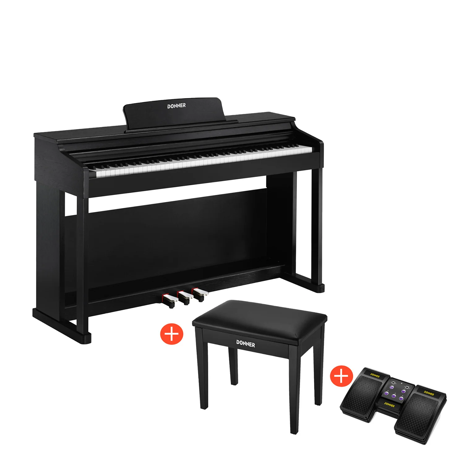 Donner DDP-100 Pianoforte digitale bianco con tastiera pesata - Image 21