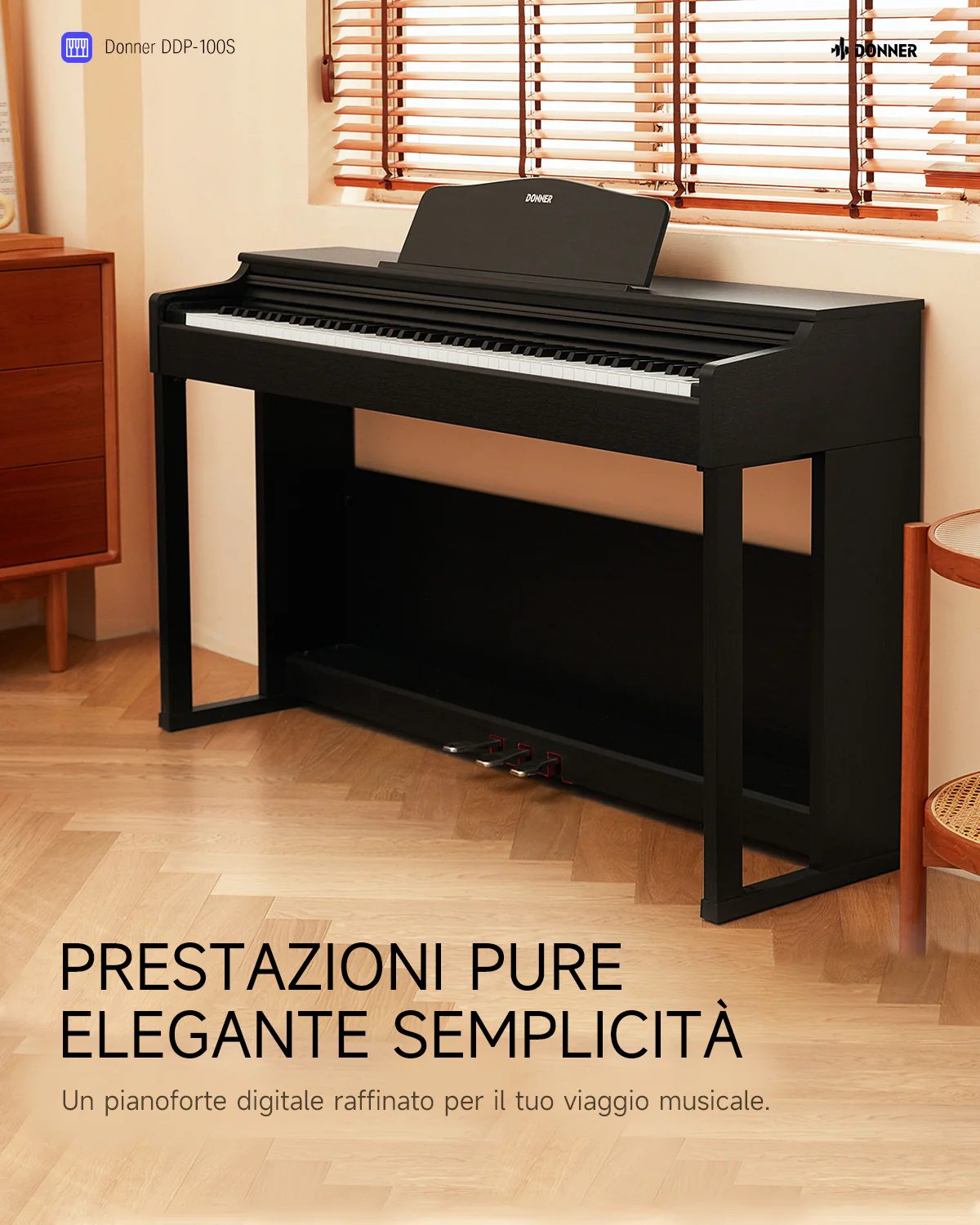 Donner DDP-100S Piano Digitale con Meccanismo a Martello Progressivo - Image 6