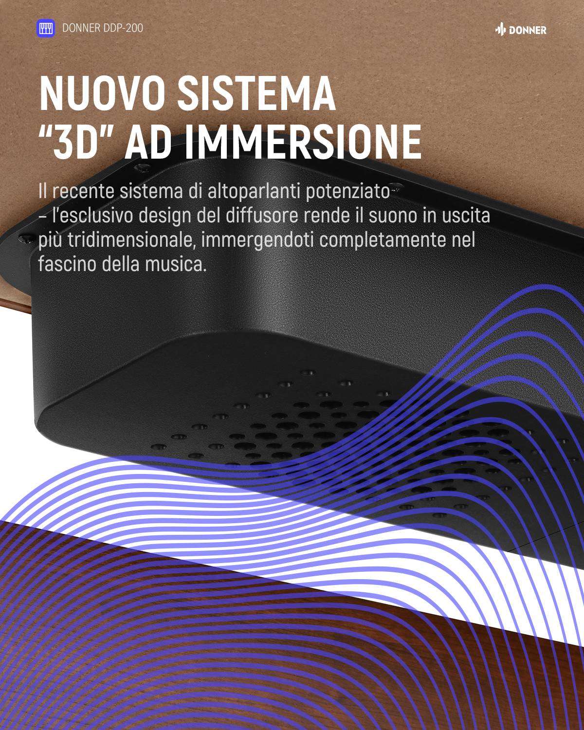 Donner DDP-200 Pianoforte Digitale con Azione a Martello Graduale - Image 11