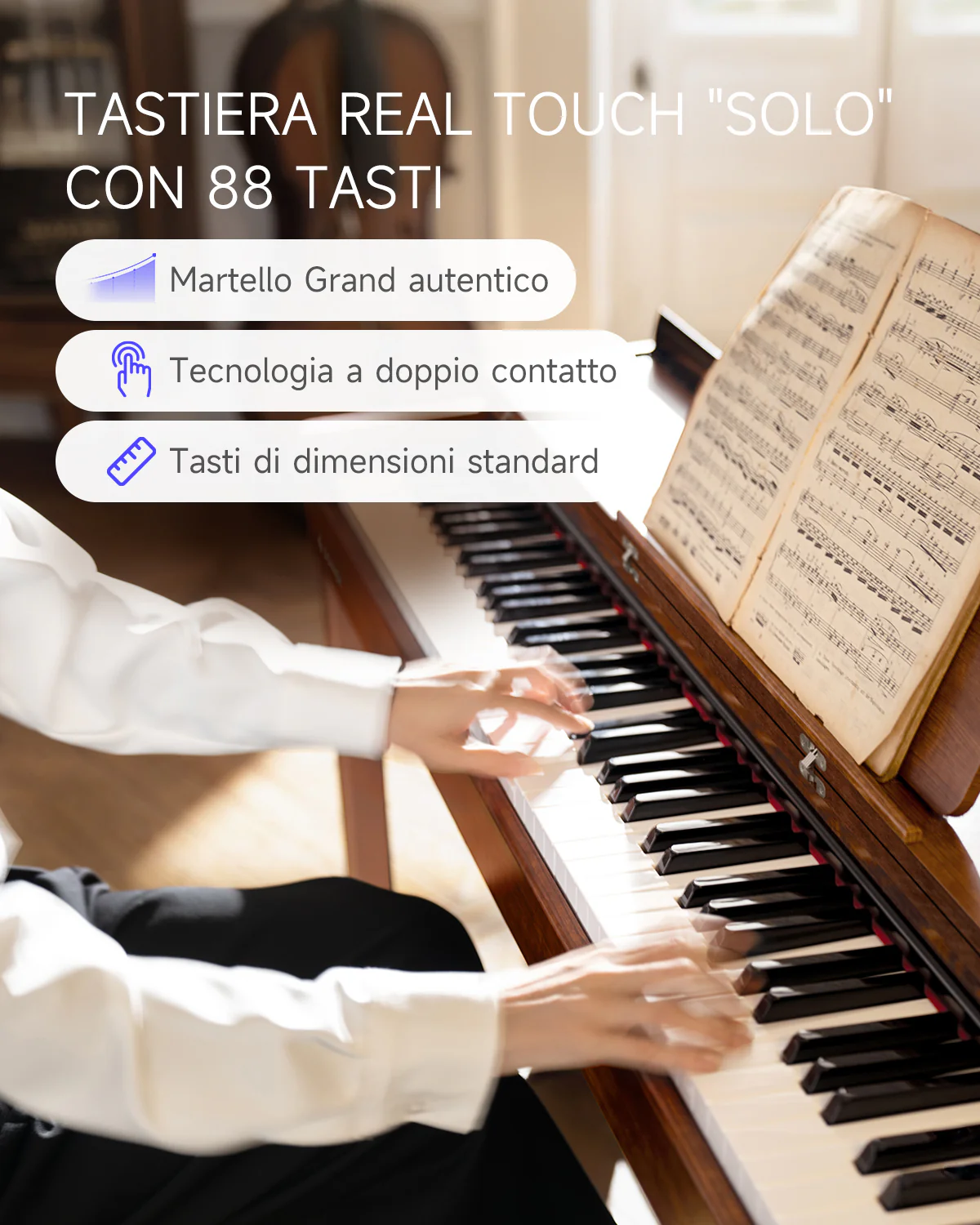 Donner DDP-200 Pianoforte Digitale con Azione a Martello Graduale - Image 22