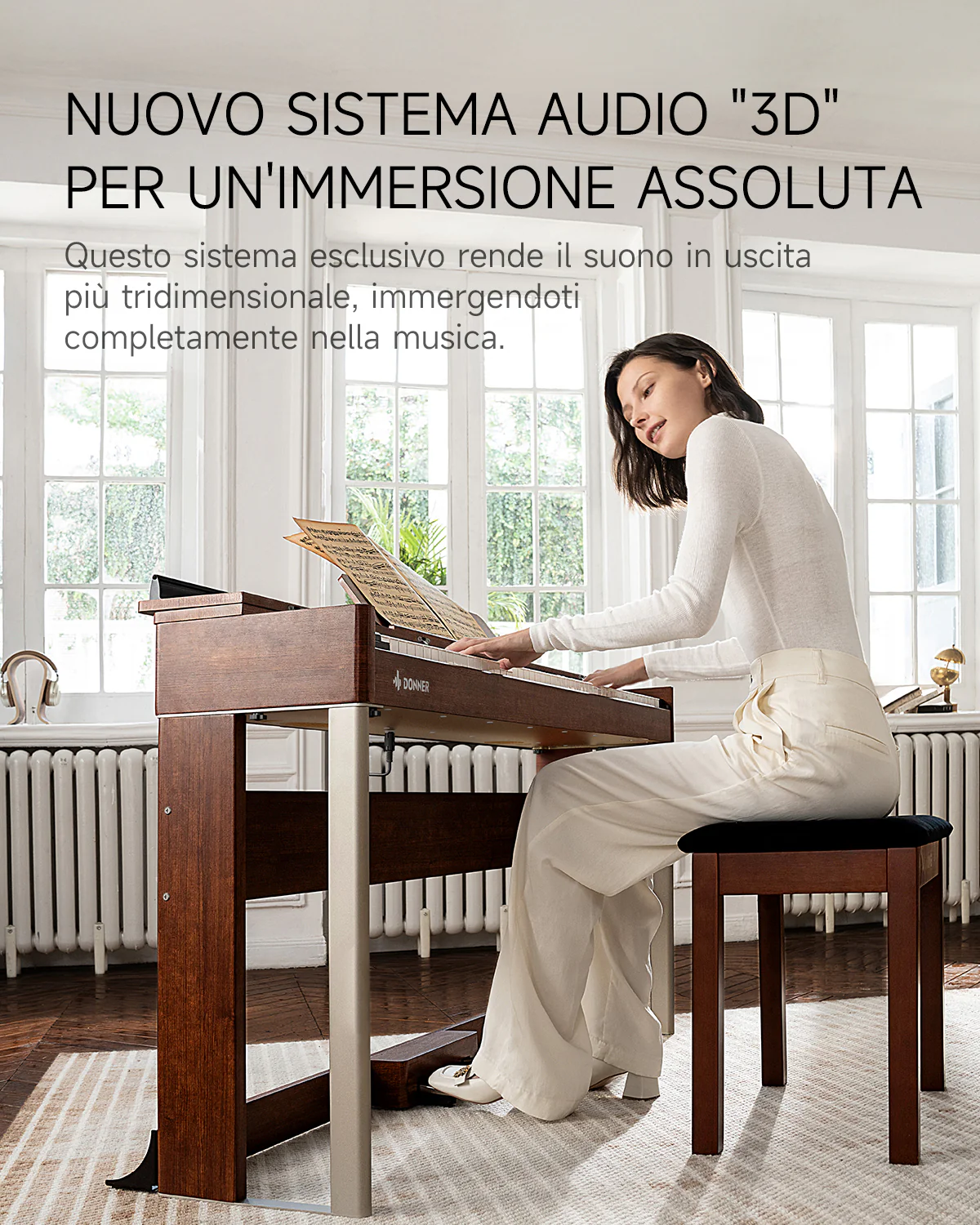 Donner DDP-200 Pianoforte Digitale con Azione a Martello Graduale - Image 24
