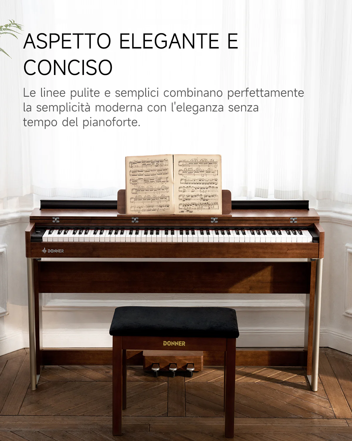Donner DDP-200 Pianoforte Digitale con Azione a Martello Graduale - Image 27