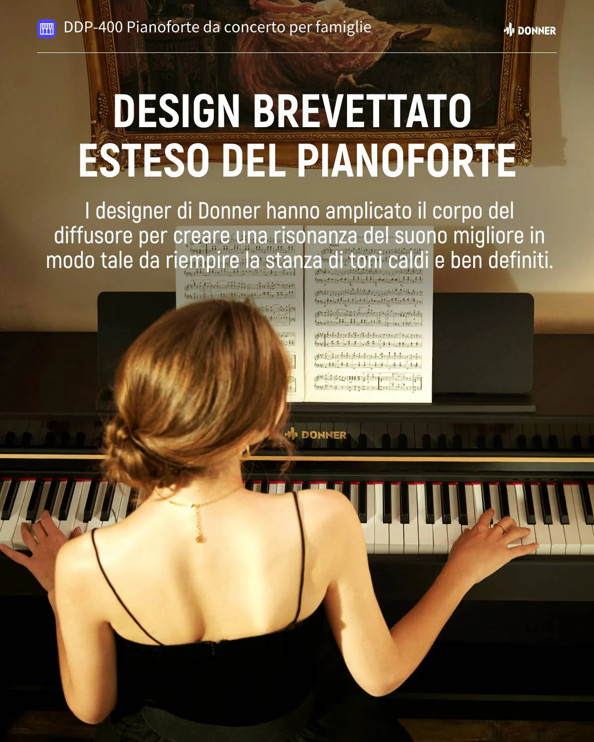 Donner DDP-400 Premium Pianoforte digitale verticale - Image 10