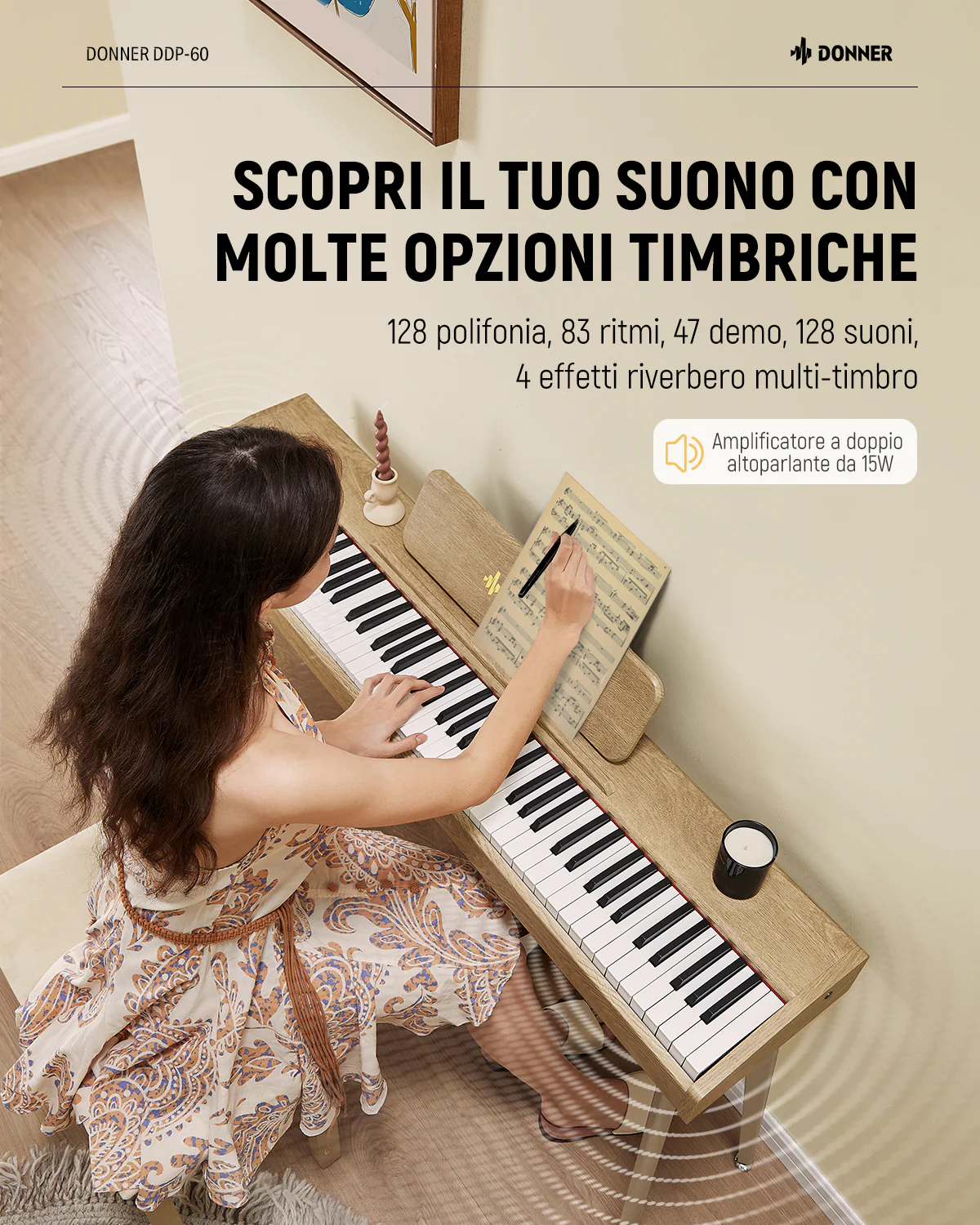 Donner DDP-60  tastiera semipesata - Image 14