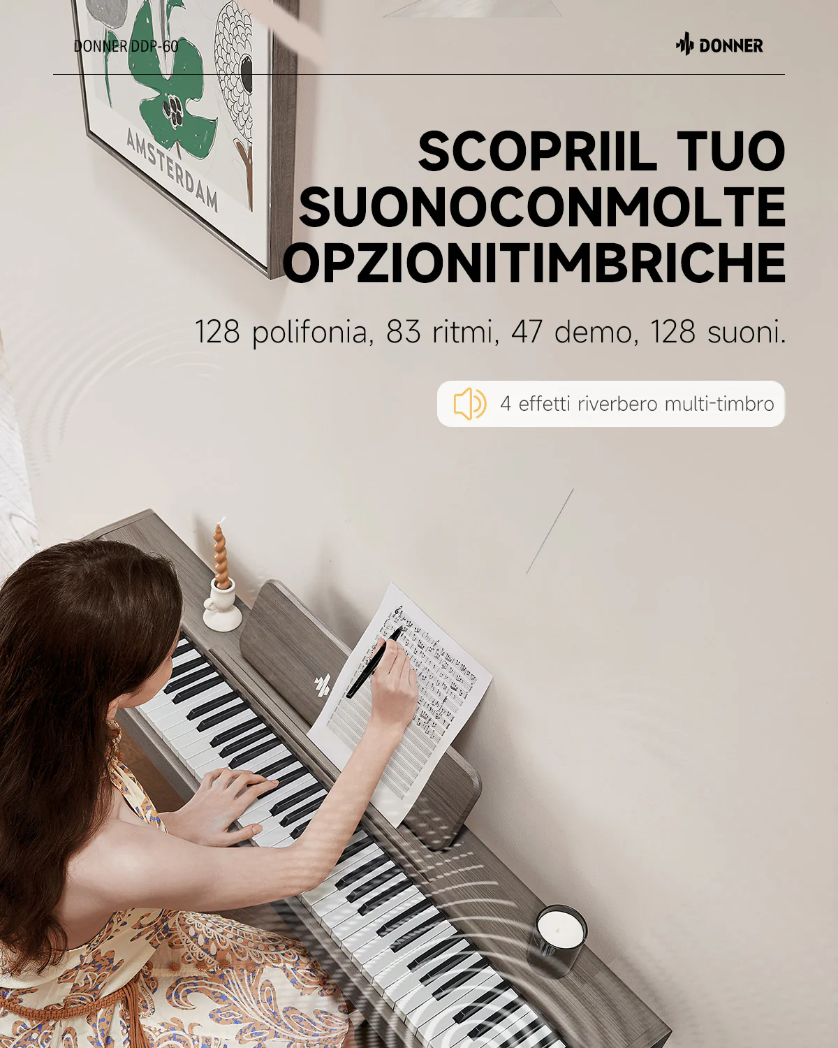 Donner DDP-60  tastiera semipesata - Image 32