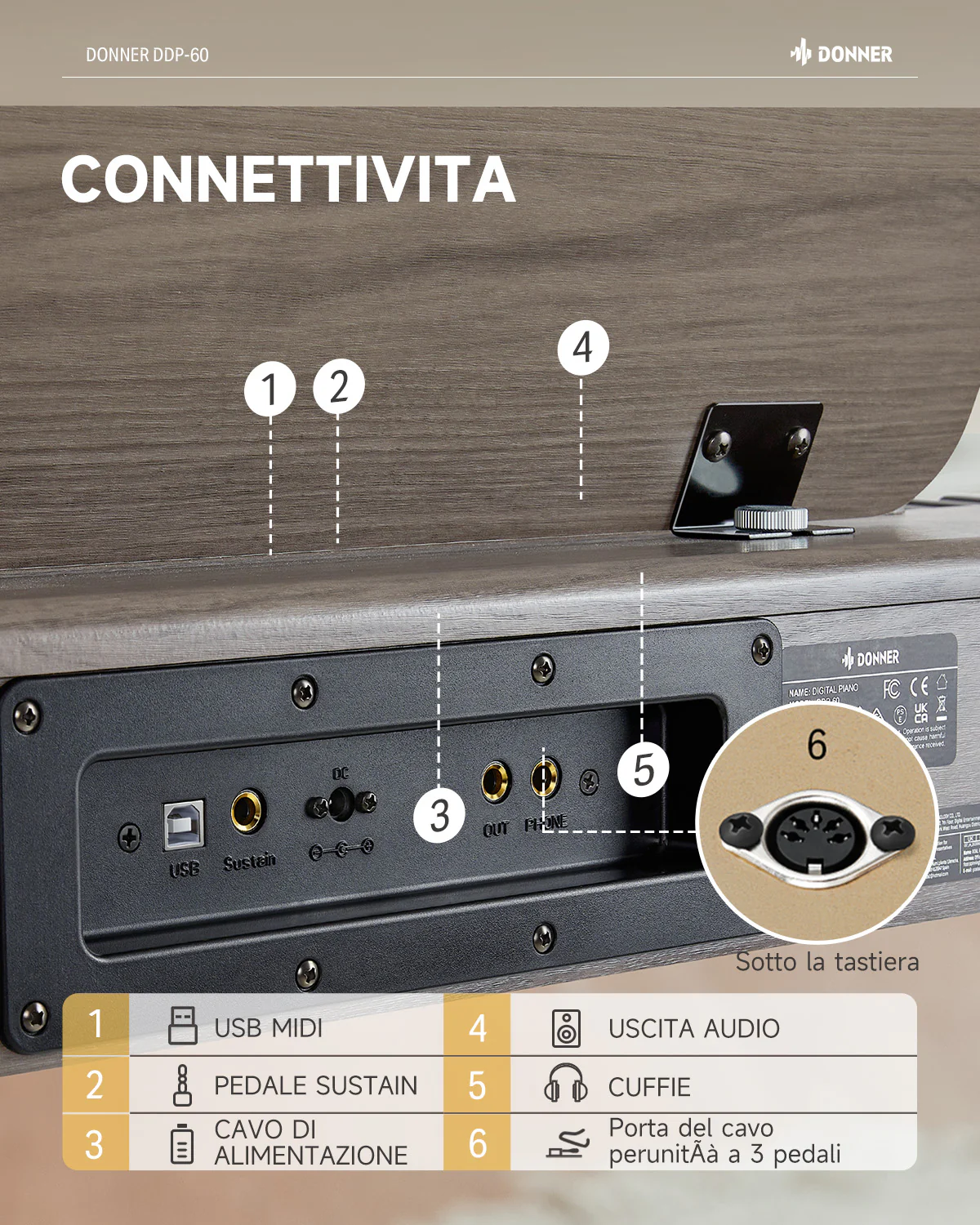 Donner DDP-60  tastiera semipesata - Image 33