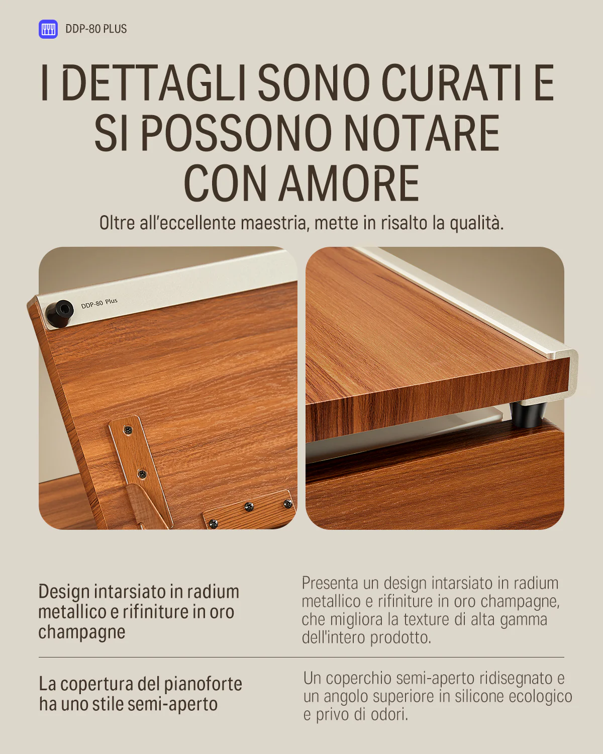 Donner DDP-80 PLUS Pianoforte digitale con coperchio semiaperto - Image 11