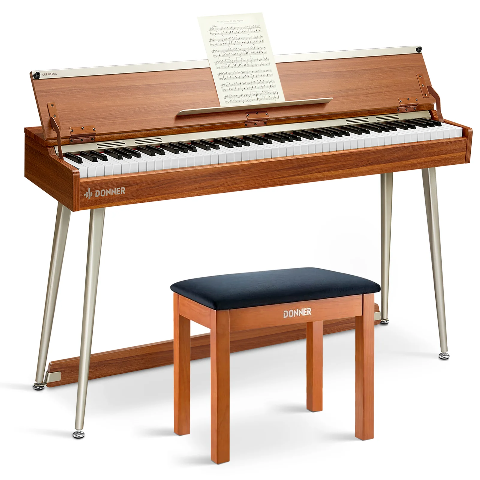 Donner DDP-80 PLUS Pianoforte digitale con coperchio semiaperto - Image 4