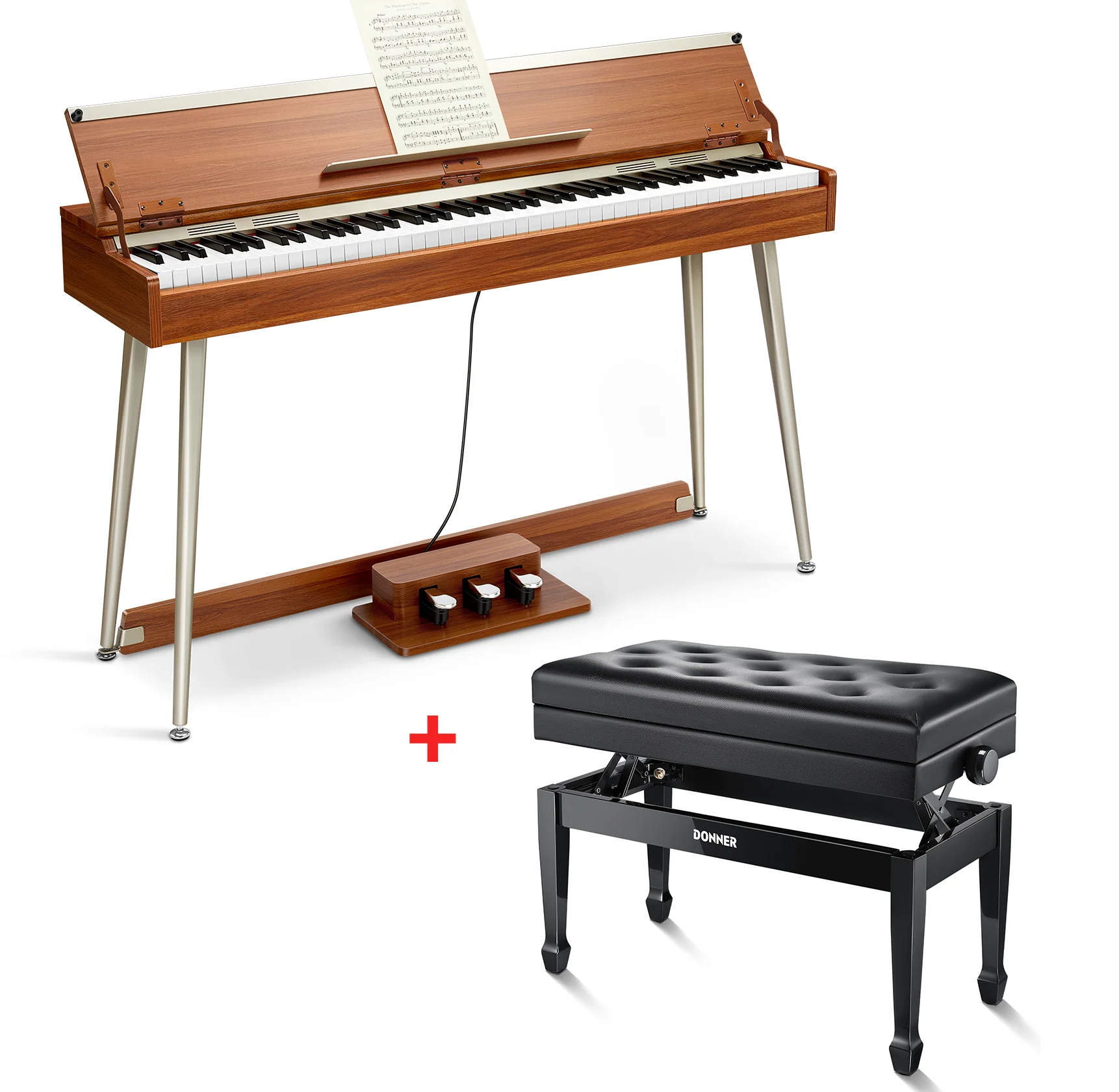 Donner DDP-80 PLUS Pianoforte digitale con coperchio semiaperto - Image 6