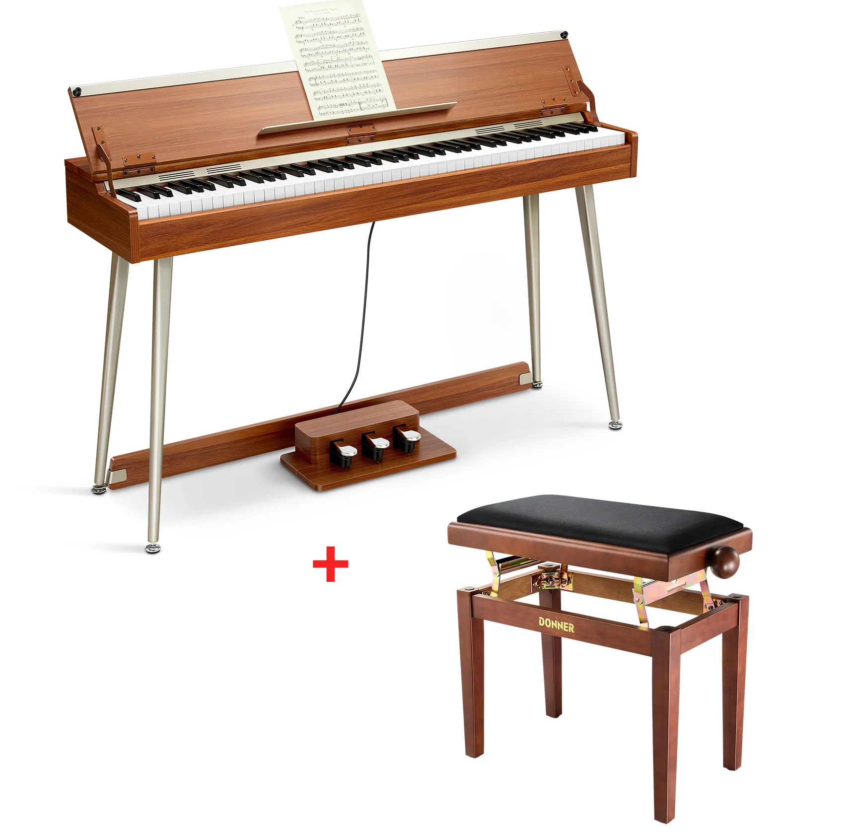 Donner DDP-80 PLUS Pianoforte digitale con coperchio semiaperto - Image 7