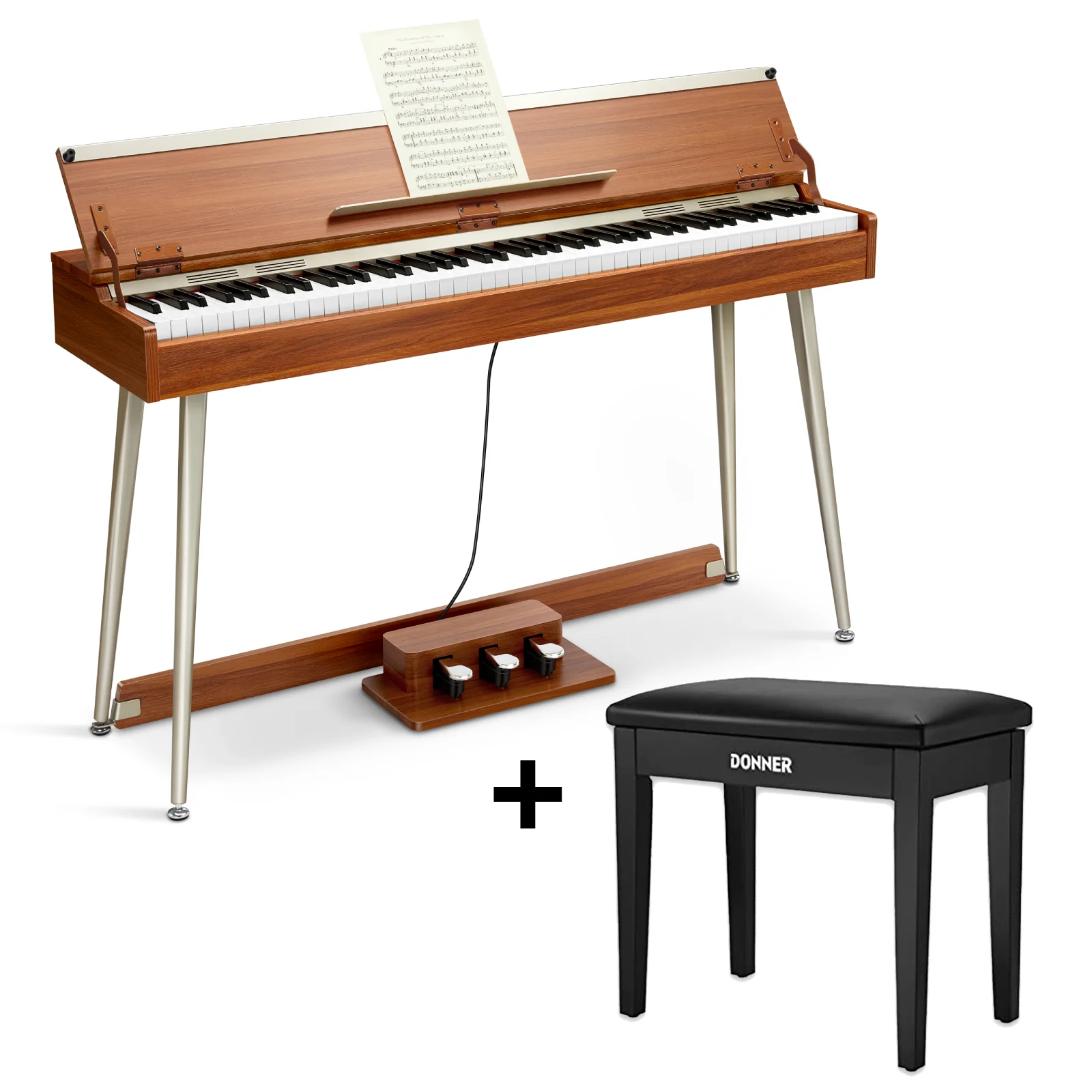 Donner DDP-80 PLUS Pianoforte digitale con coperchio semiaperto - Image 8