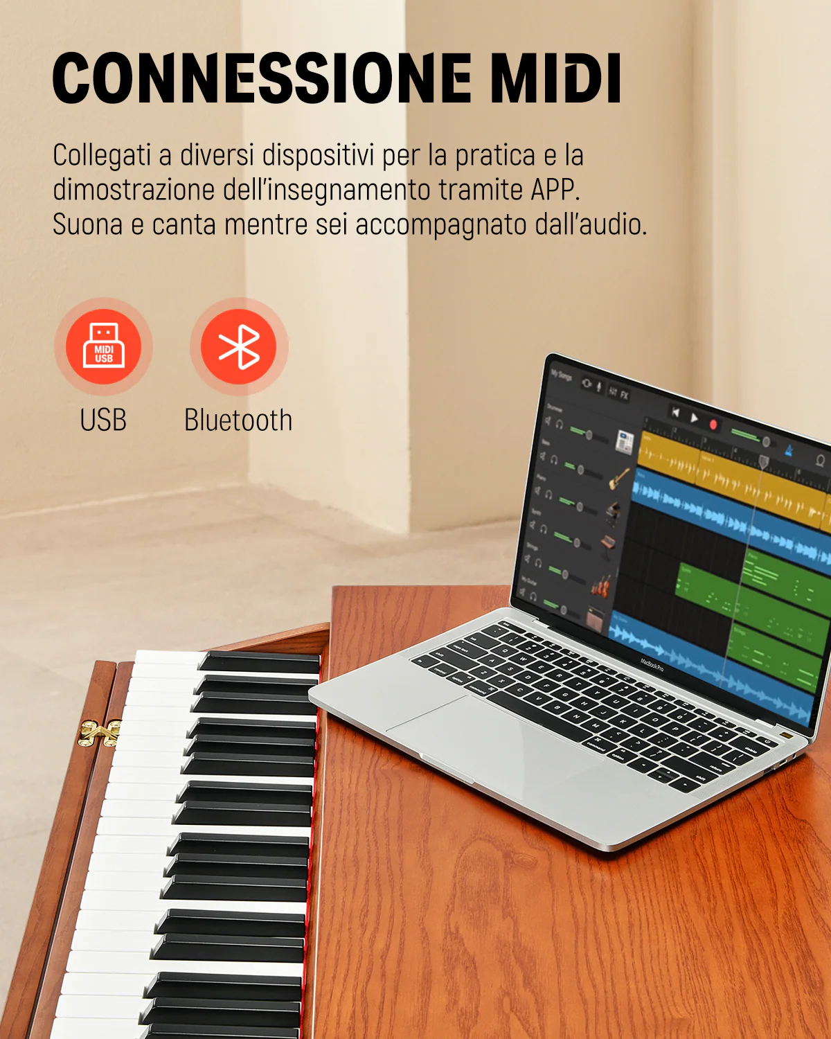 Donner DDP-80 Pro Pianoforte digitale con design retrò - Image 10