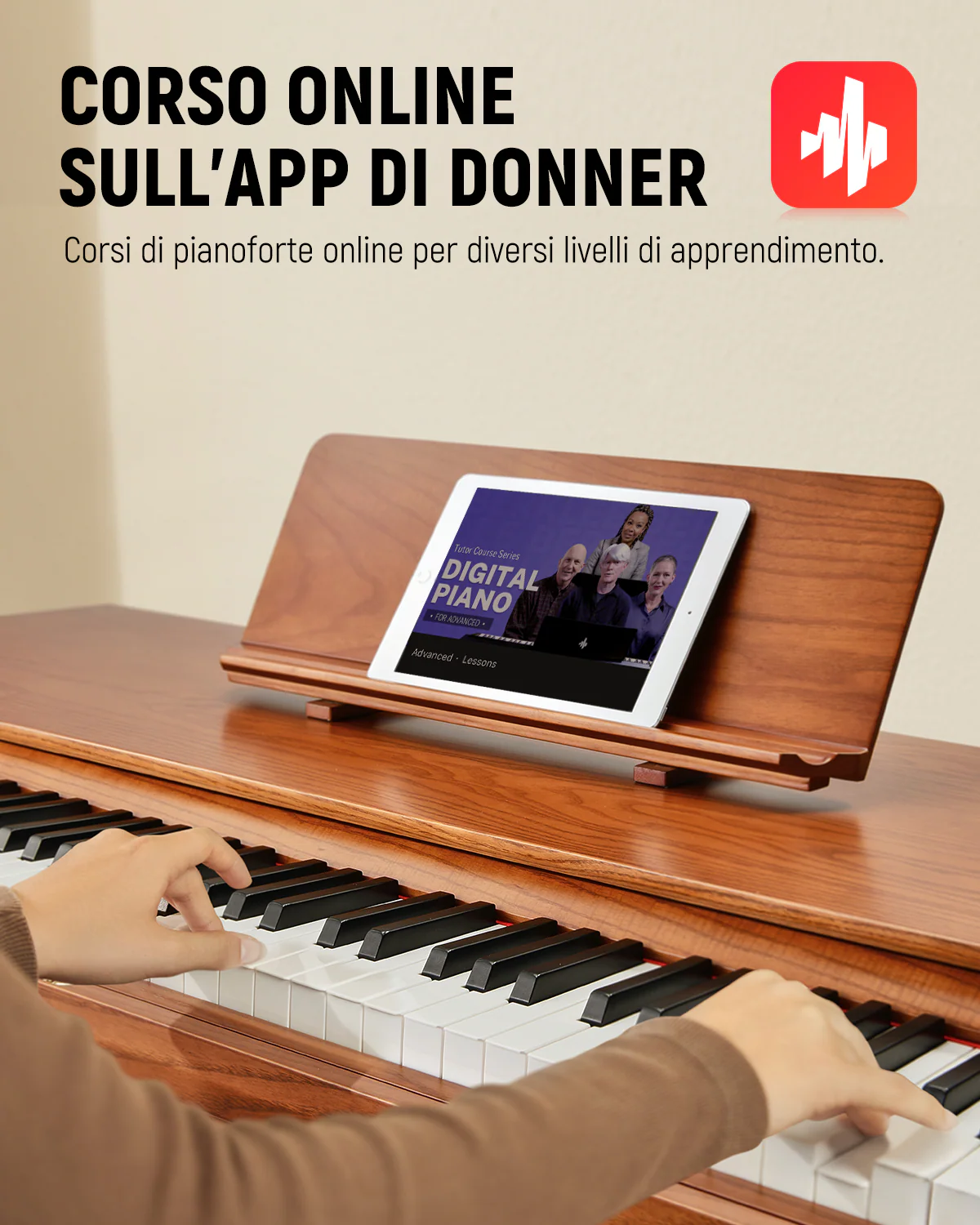 Donner DDP-80 Pro Pianoforte digitale con design retrò - Image 12