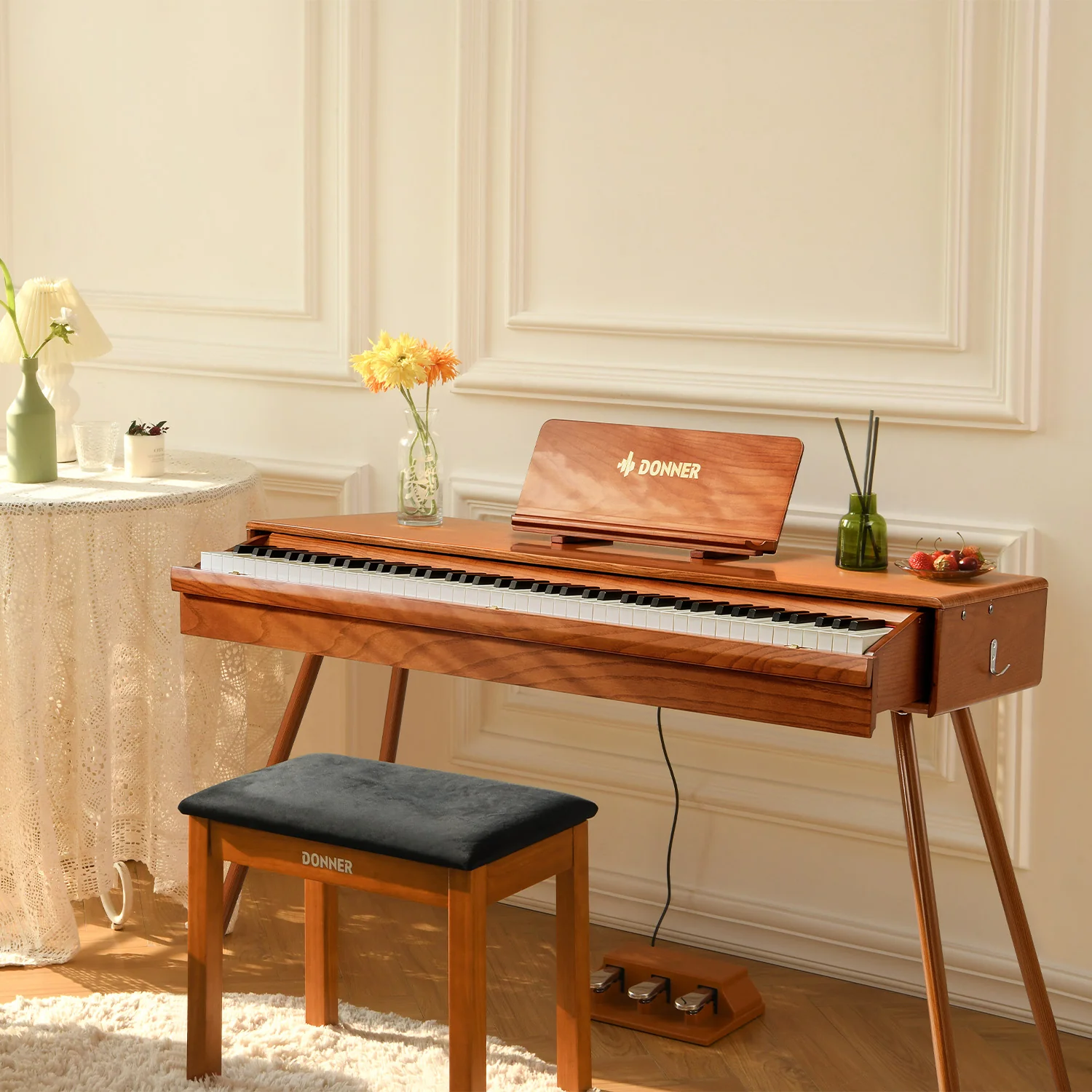 Donner DDP-80 Pro Pianoforte digitale con design retrò - Image 14