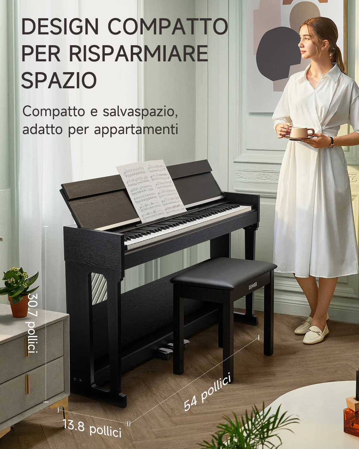 Donner DDP-90 PRO Pianoforte digitale completamente pesato per uso domestico - Image 5