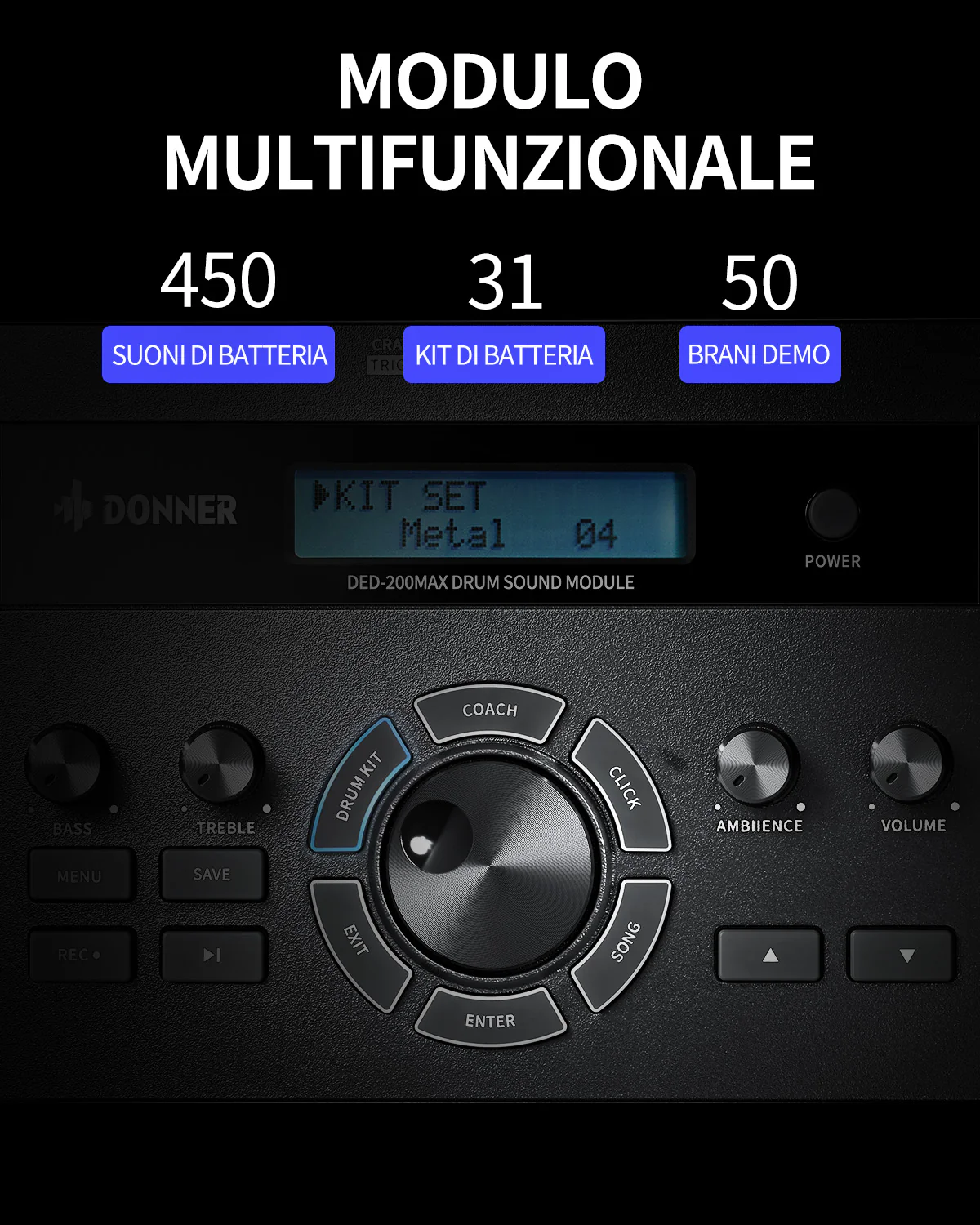 Donner DED-200 MAX  Batteria Elettronica - Image 4