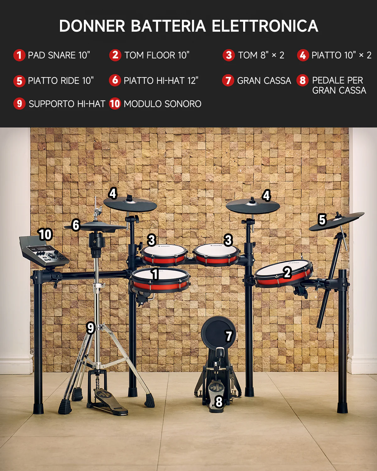 Donner DED-200 Pro Set Batteria elettronica - Image 3