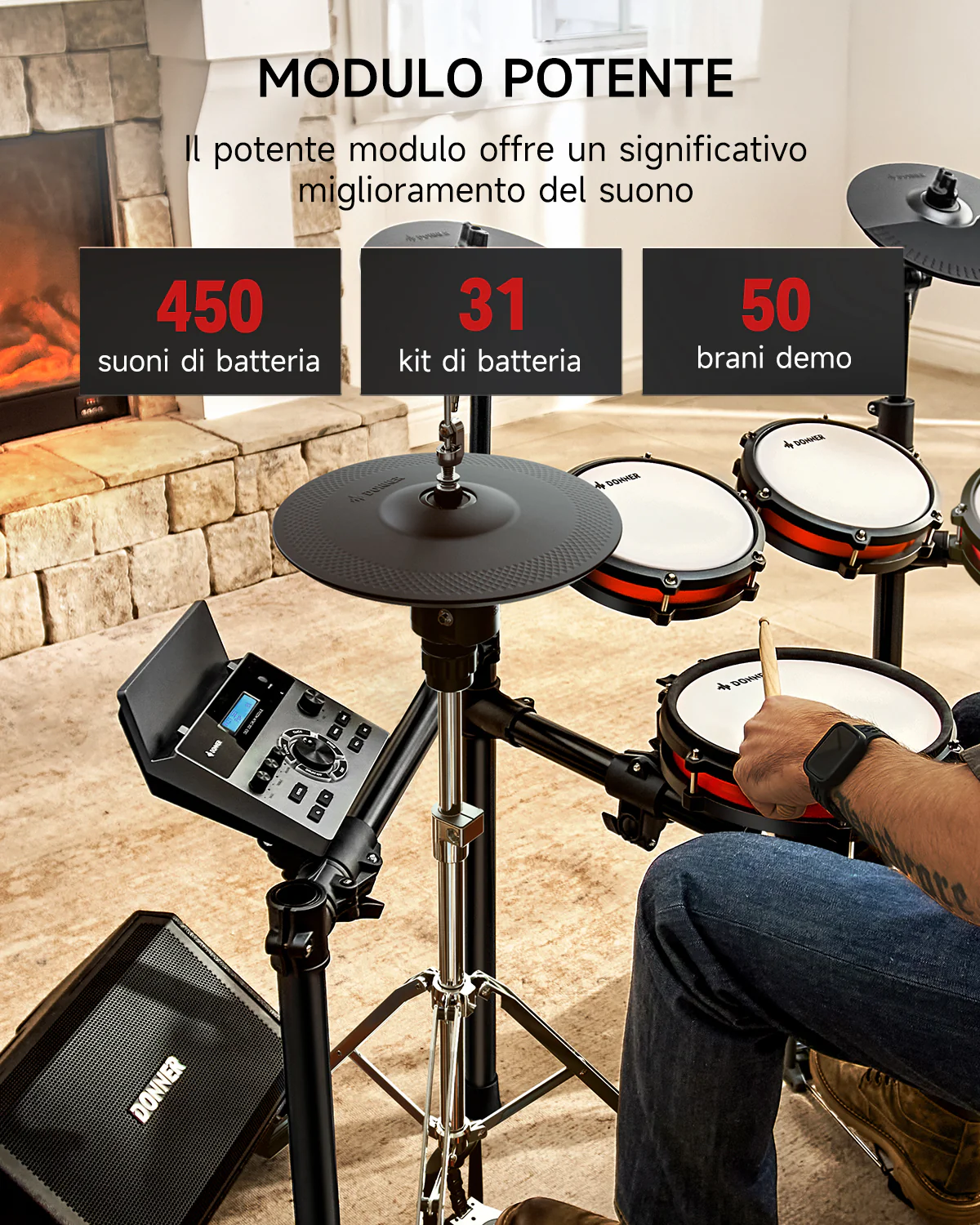 Donner DED-200 Pro Set Batteria elettronica - Image 4
