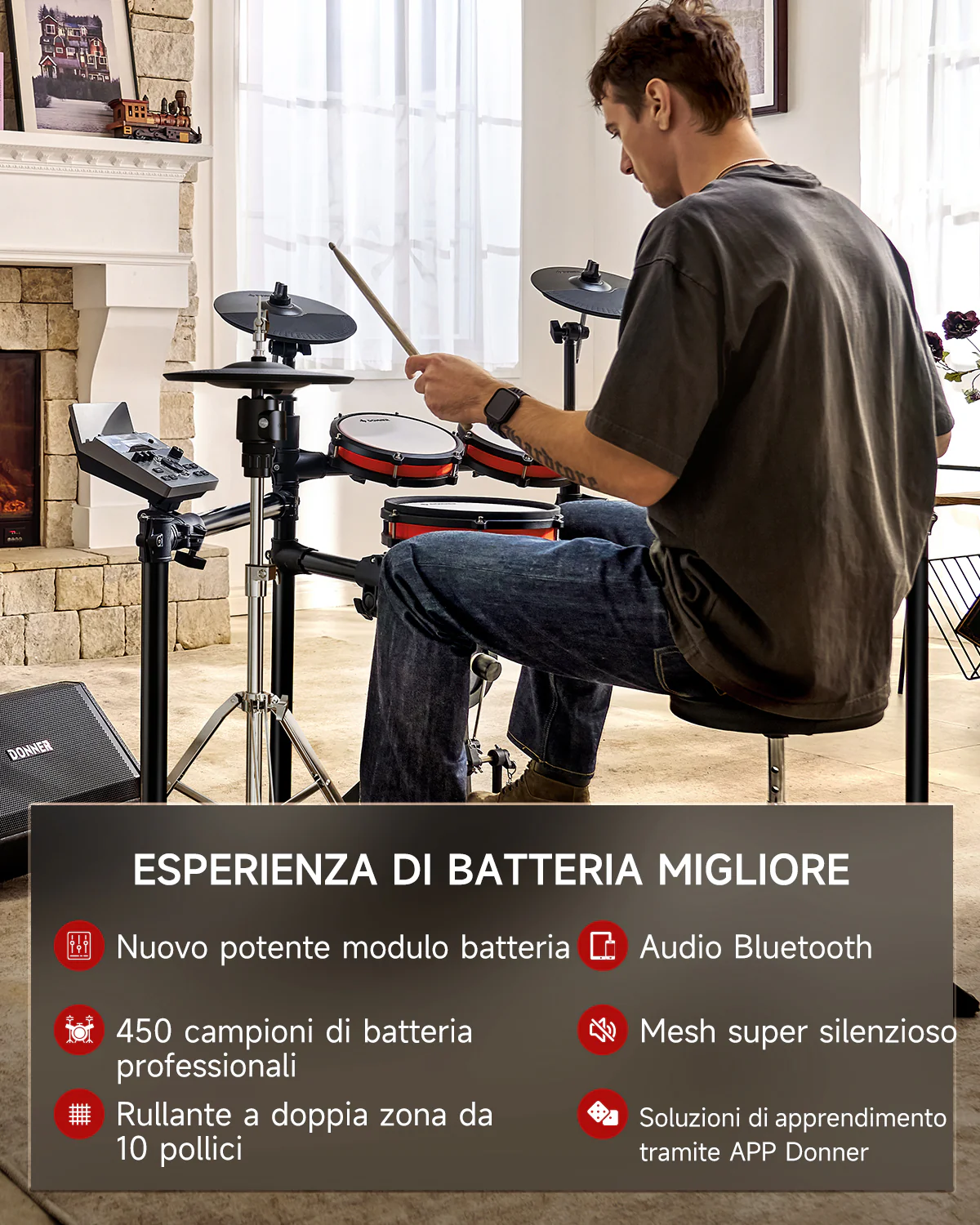 Donner DED-200 Pro Set Batteria elettronica - Image 6