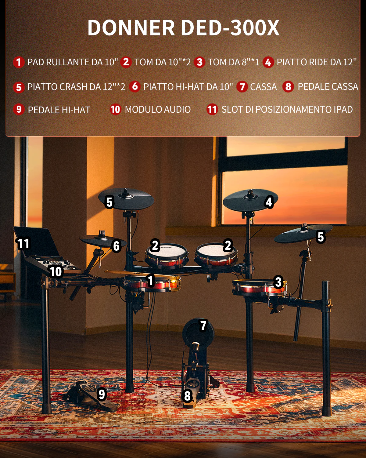 Donner DED-300X Batteria elettronica - Image 10