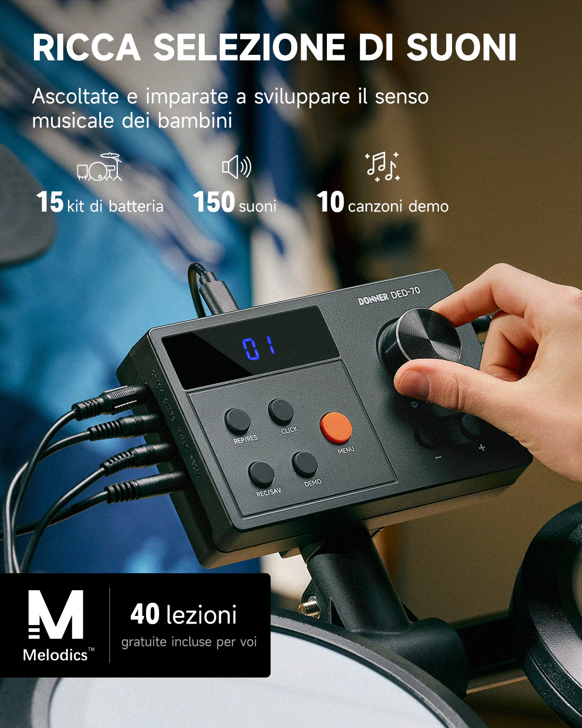 Donner DED-70  Batteria elettronica adatta a principianti e bambini - Image 3