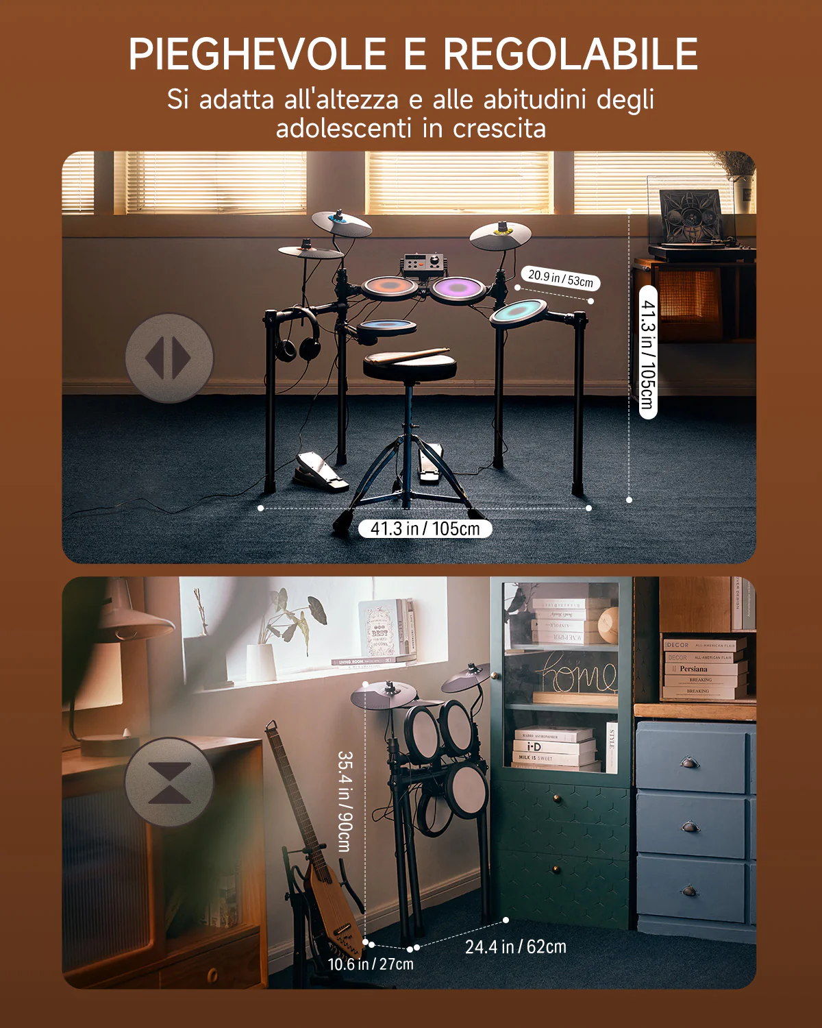 Donner DED-70L Batteria elettronica con luci LED - Image 8