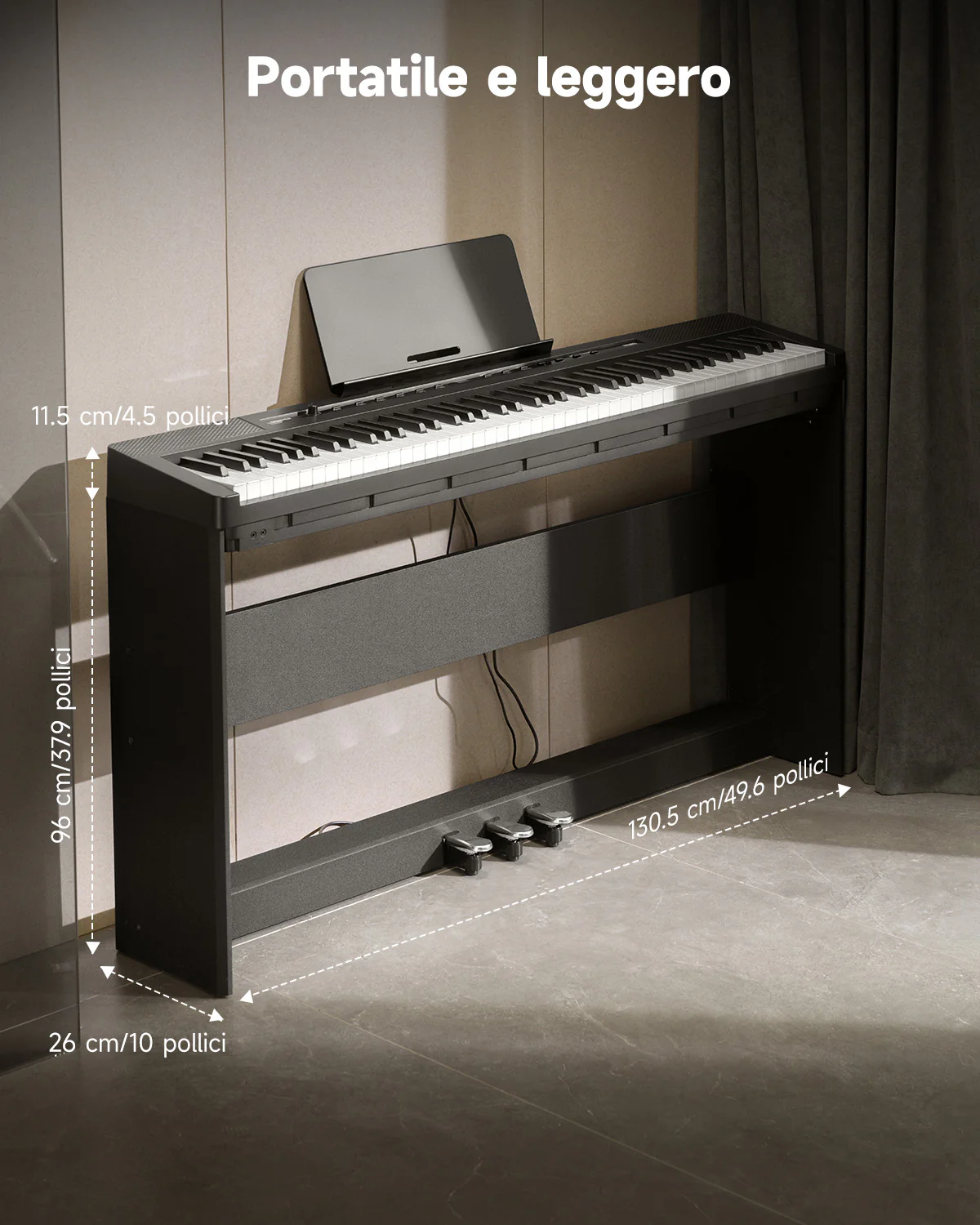 Donner DEP-16S Pianoforte digitale in acciaio pesato - Image 10