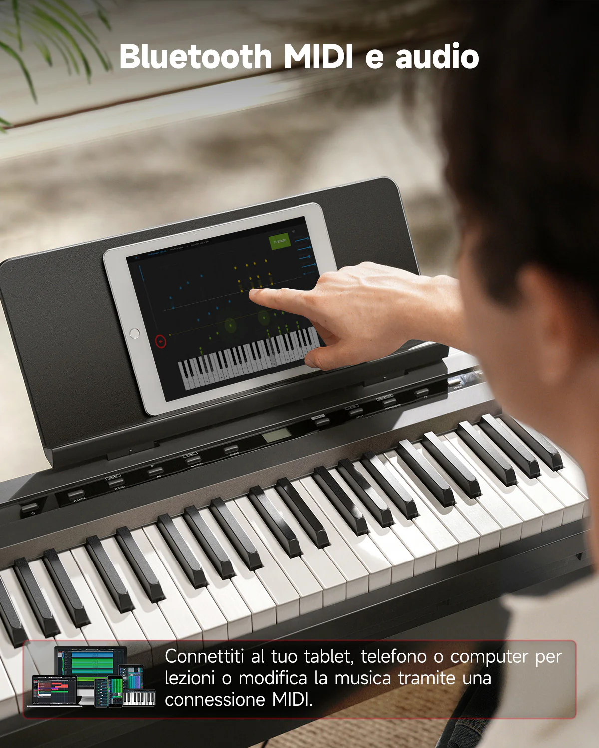 Donner DEP-16S Pianoforte digitale in acciaio pesato - Image 11
