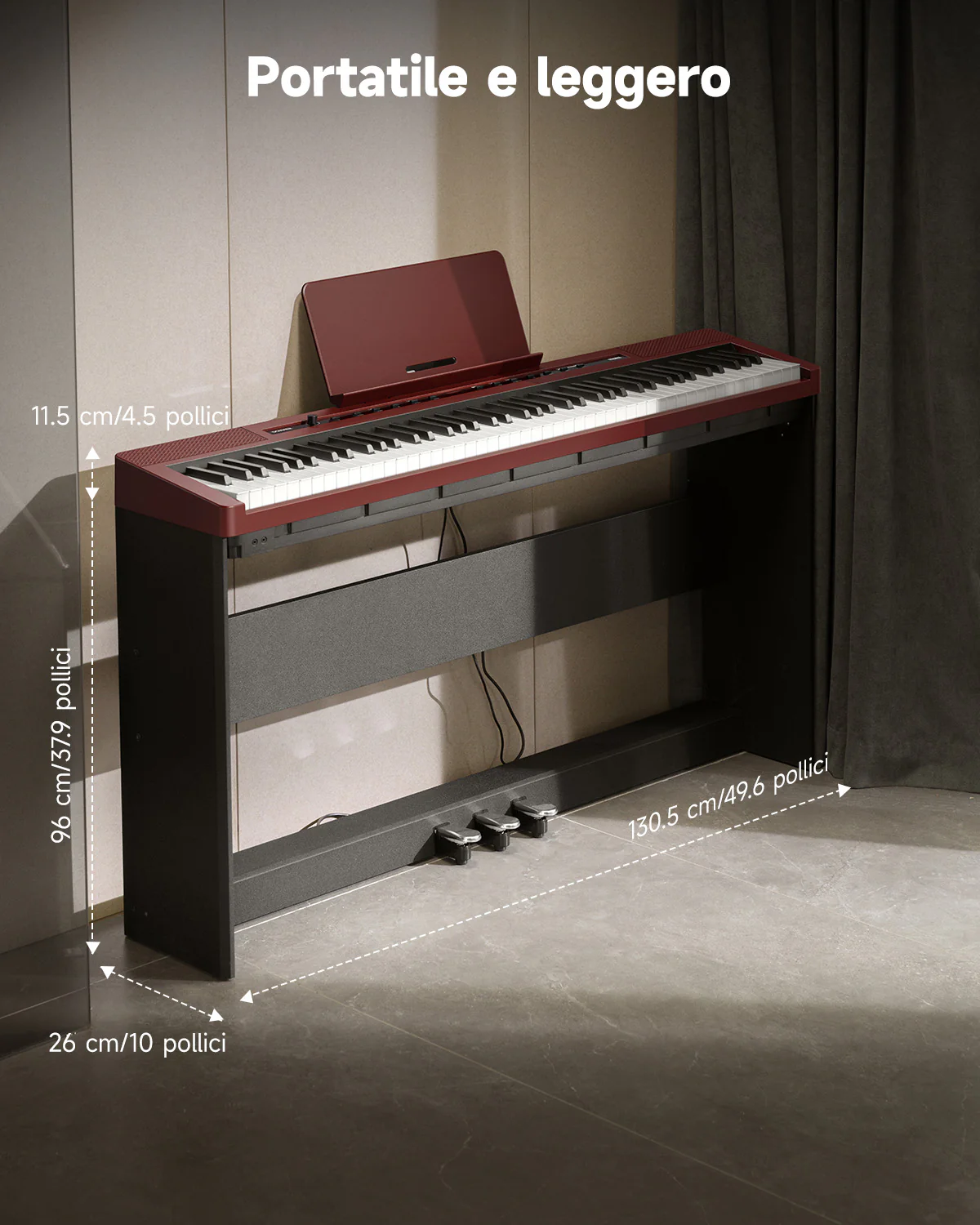 Donner DEP-16S Pianoforte digitale in acciaio pesato - Image 19