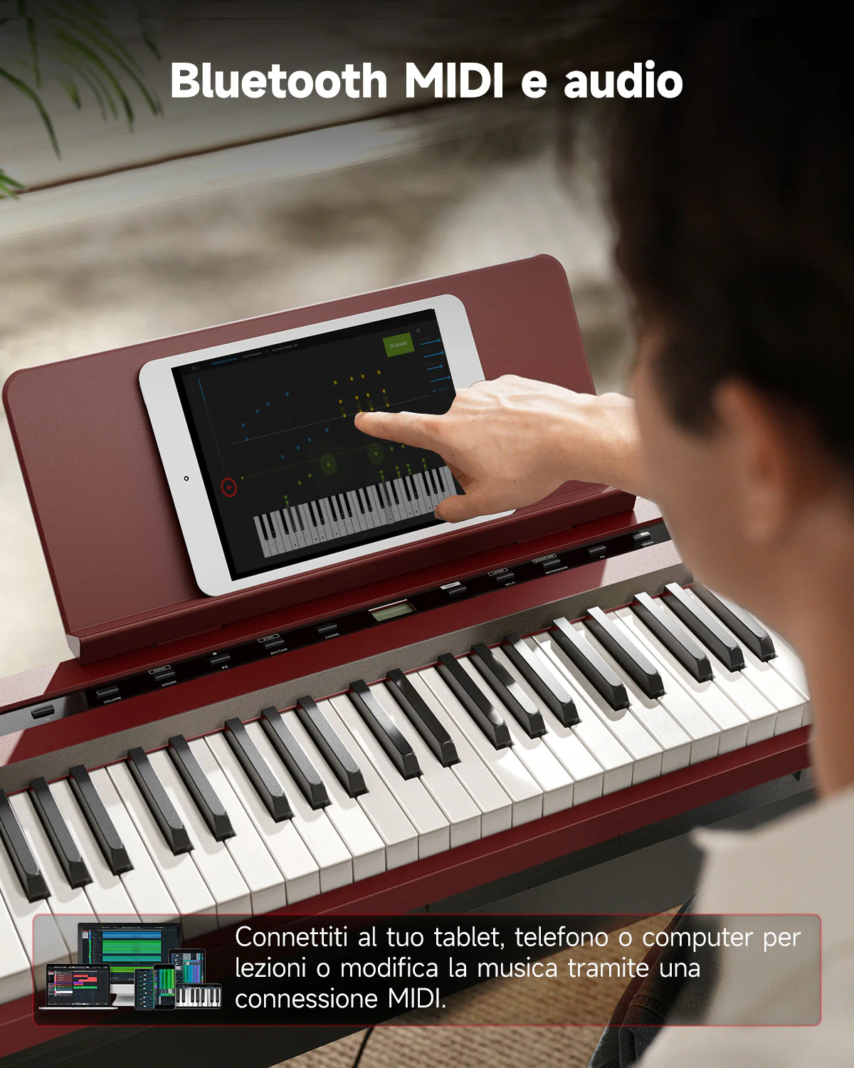 Donner DEP-16S Pianoforte digitale in acciaio pesato - Image 20