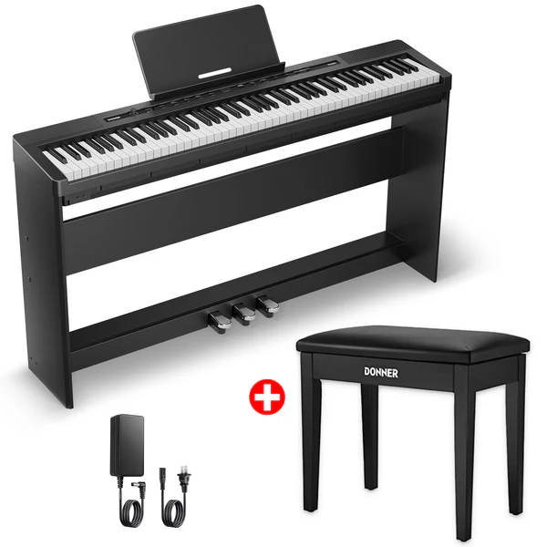 Donner DEP-16S Pianoforte digitale in acciaio pesato - Image 3