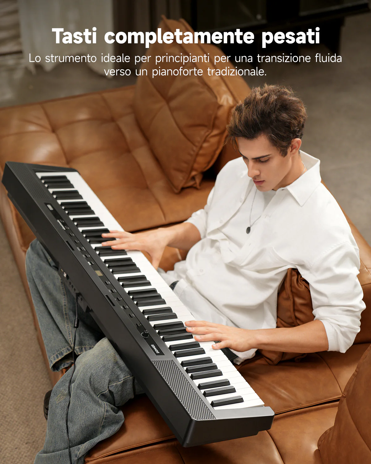 Donner DEP-16 Tastiera per pianoforte digitale elettrica 88 tasti full size pesata con pedale sustain, alimentatore - Image 3