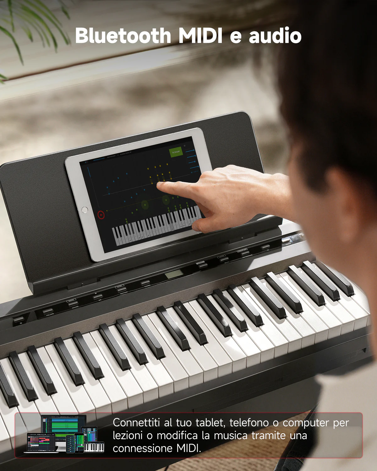 Donner DEP-16 Tastiera per pianoforte digitale elettrica 88 tasti full size pesata con pedale sustain, alimentatore - Image 7