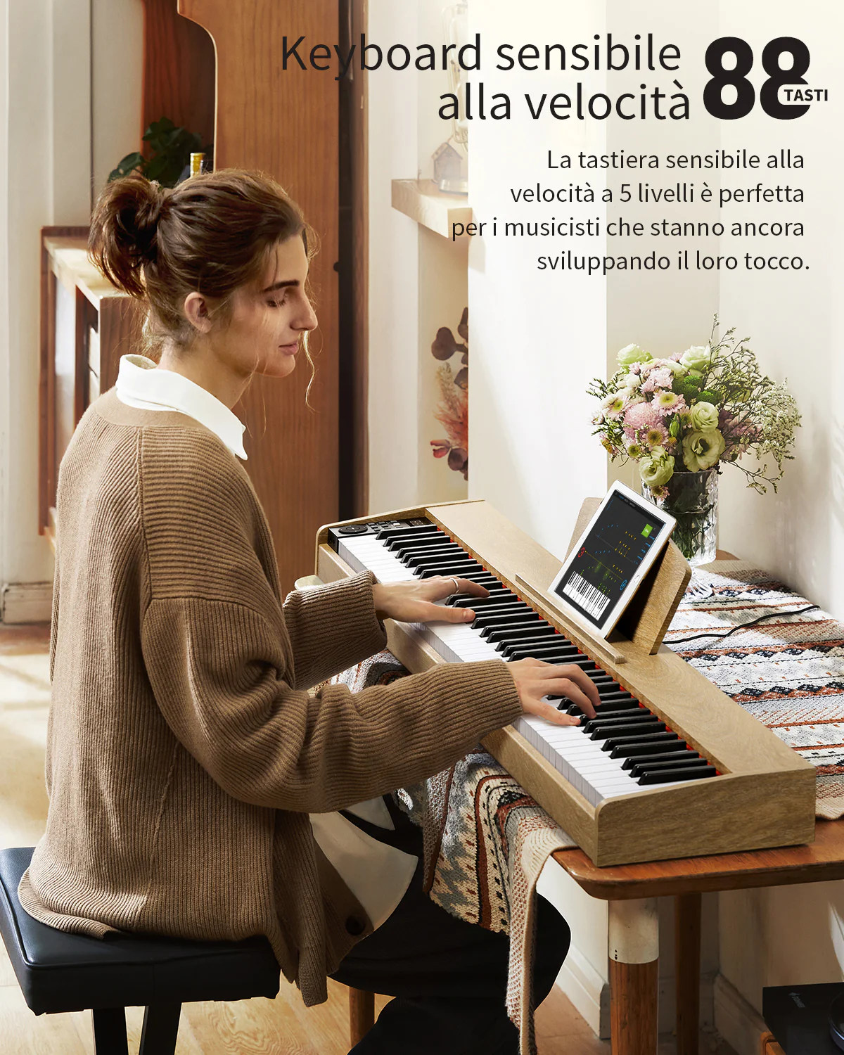 Donner DEP-1S Pianoforte digitale in  semi-pesato - Image 35