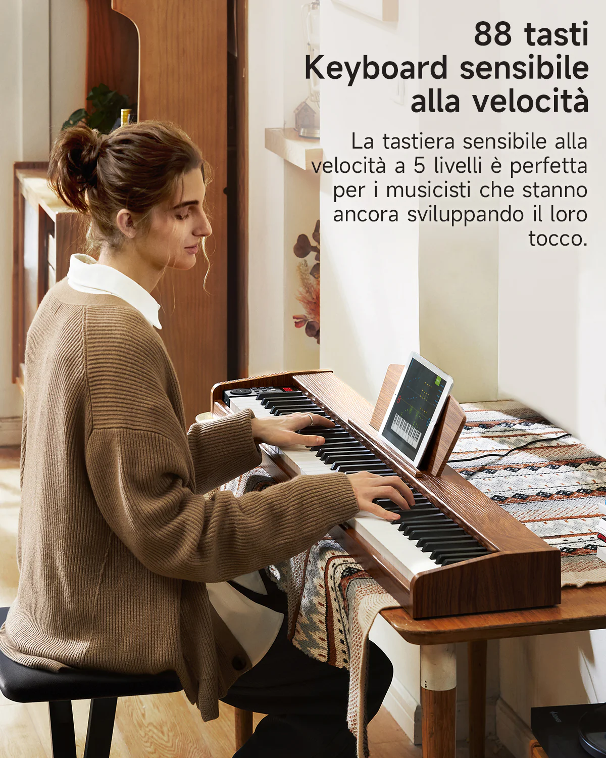 Donner DEP-1S Pianoforte digitale in  semi-pesato - Image 44