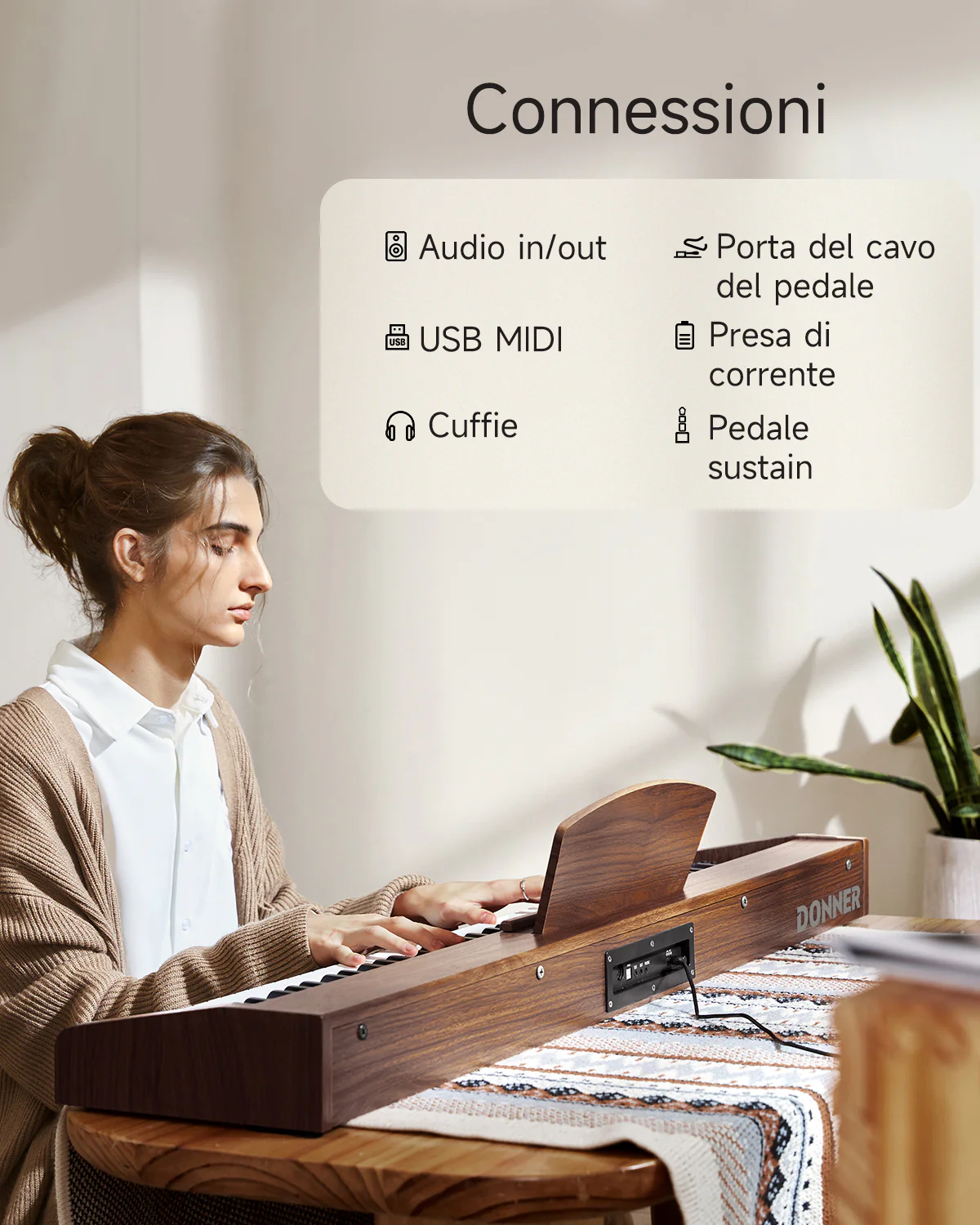 Donner DEP-1S Pianoforte digitale in  semi-pesato - Image 48