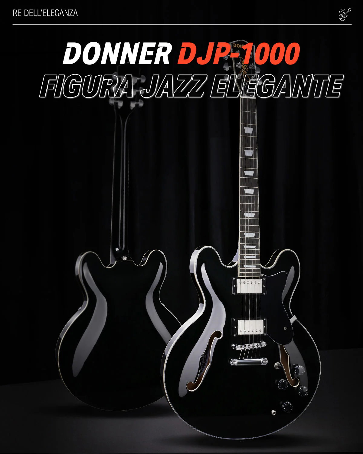Donner DJP-1000 Chitarra elettrica jazz - Image 10