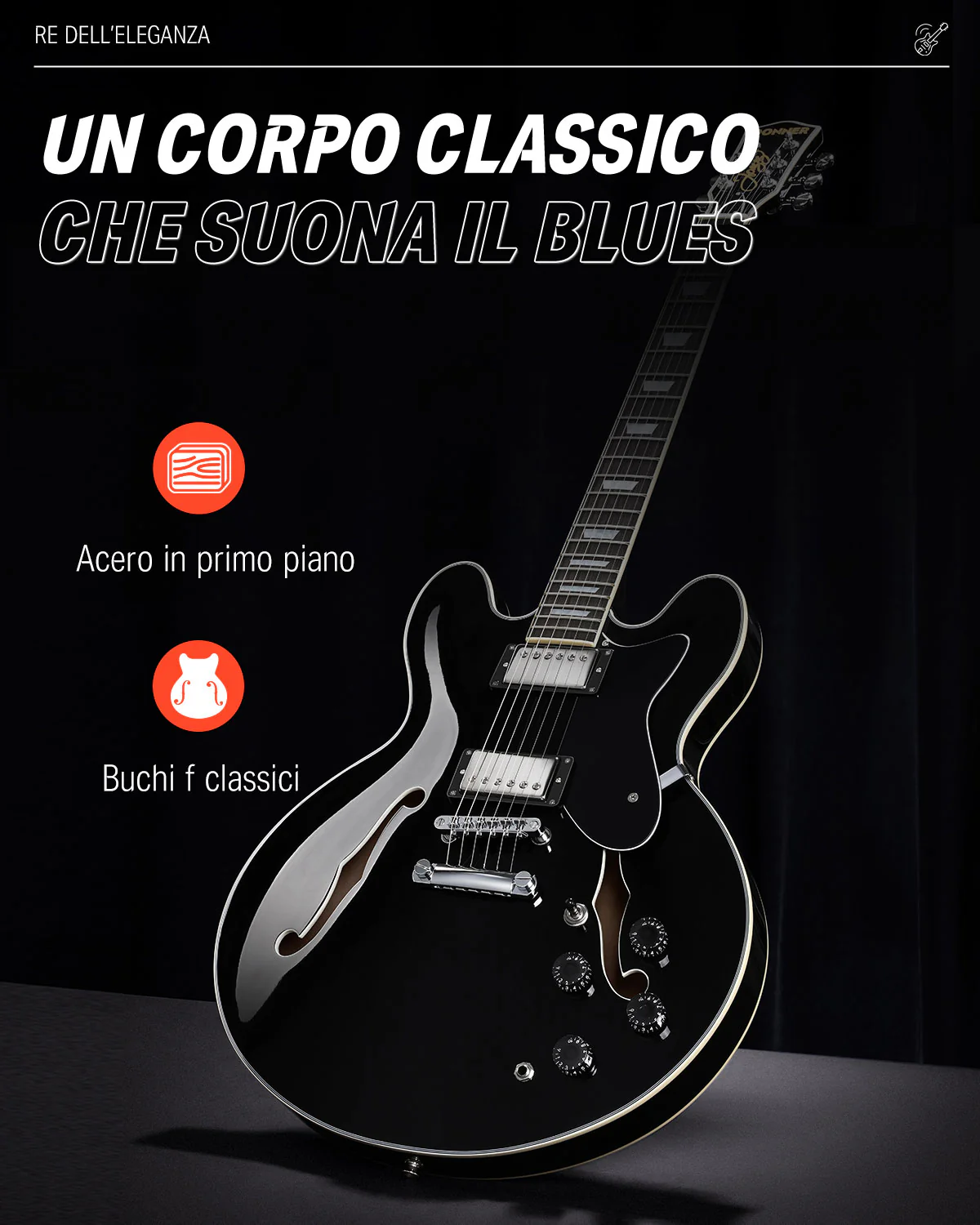 Donner DJP-1000 Chitarra elettrica jazz - Image 11
