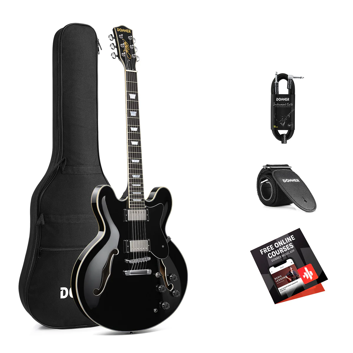 Donner DJP-1000 Chitarra elettrica jazz - Image 3